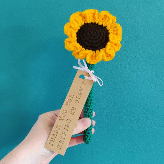 Mother's Day Sunflower Gift, Gift for Mum, Thank You for Helping Me Grow, Personalised Mum Gift, Artificial Sunflower, Mother's Day Flowers