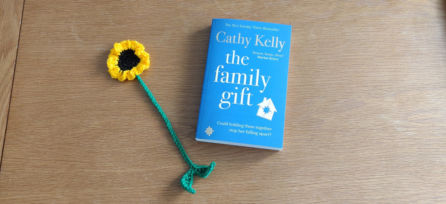 Crochet Sunflower Bookmark, Book Lover Gift, Mothers Day