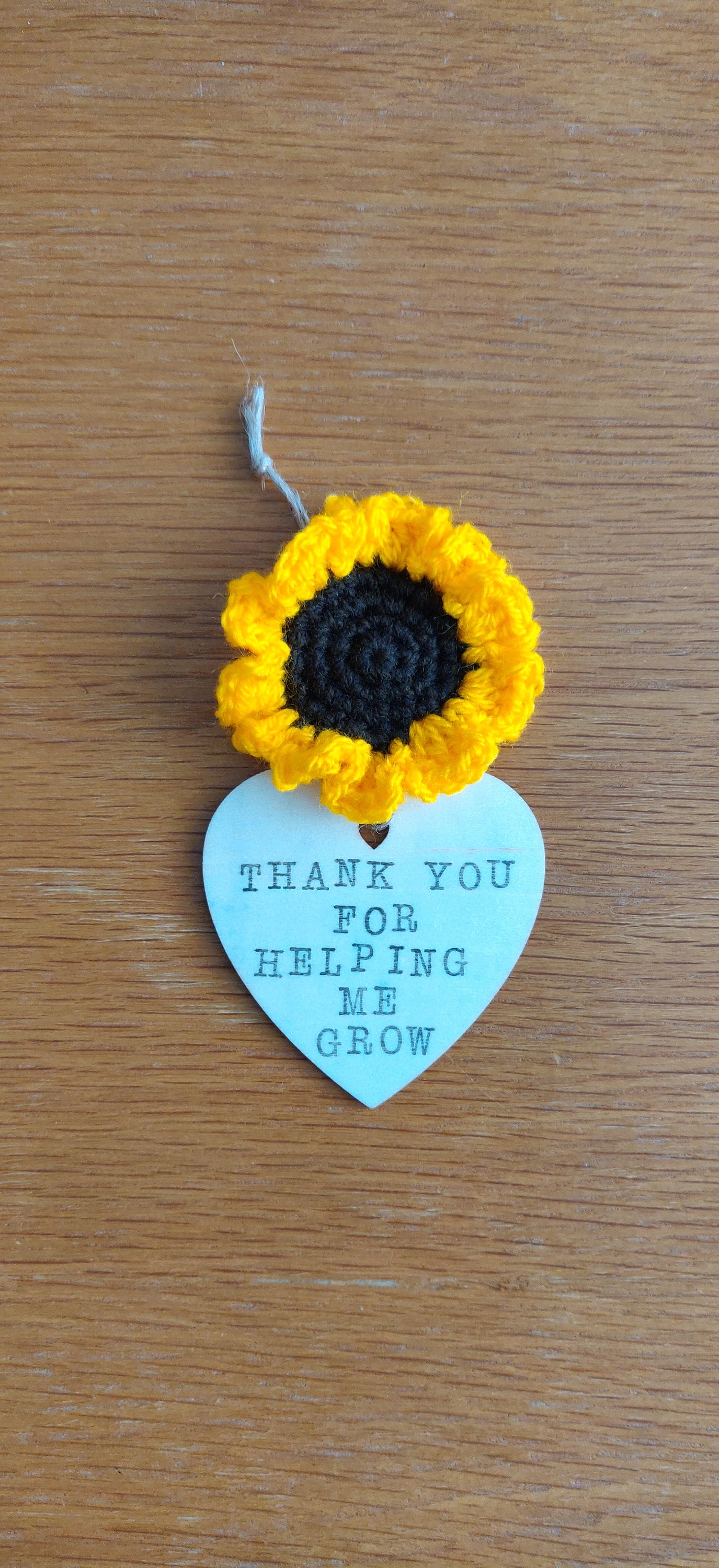 Thank You For Helping Me Grow Teacher Gift, Sunflower Teacher Gift, Teacher Sign, Unique Teacher Gift, Teacher Wall, Teacher Hanging Heart