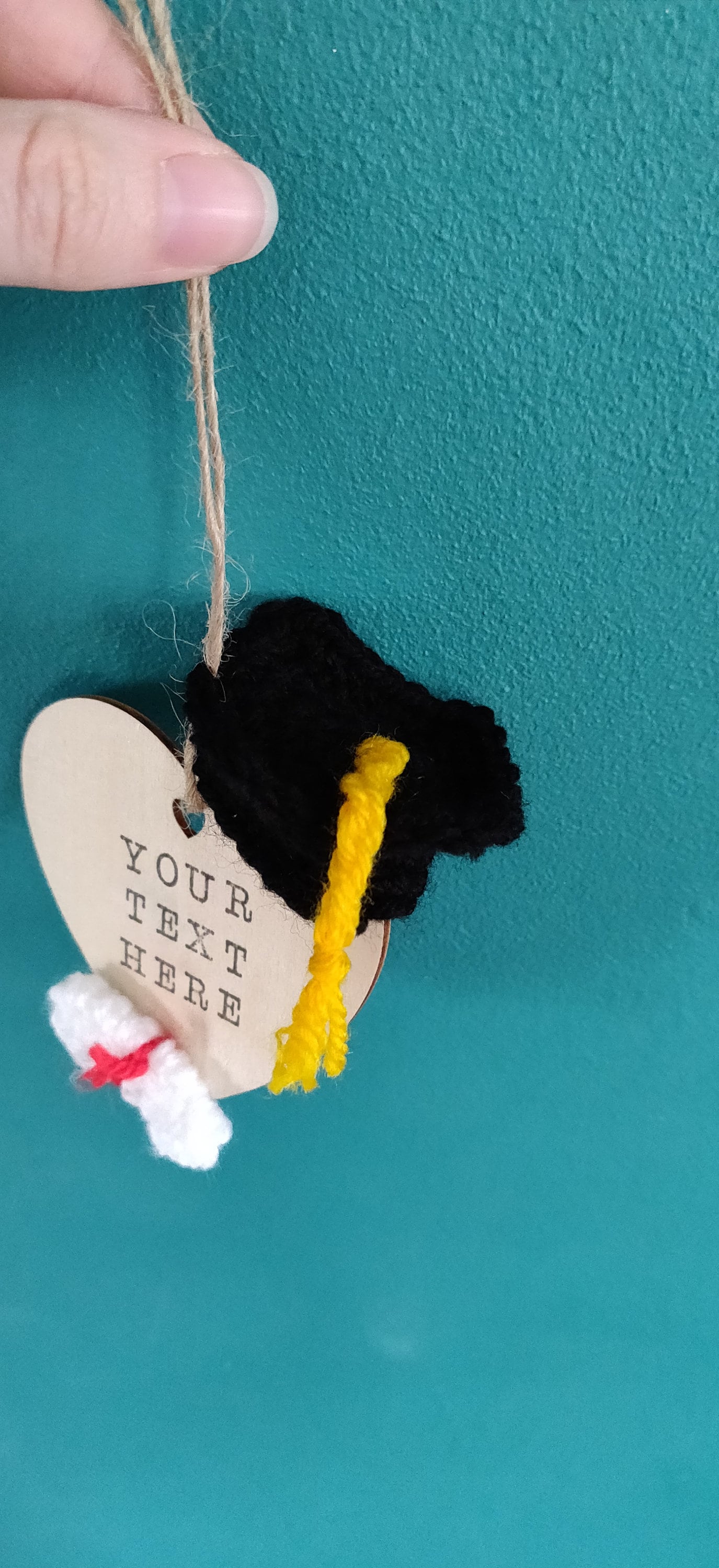 Graduation Cap Hanging Sign, Unique Graduation Gift, Personalised Graduation Present for Her, Graduation Heart Sign, Wooden Graduation