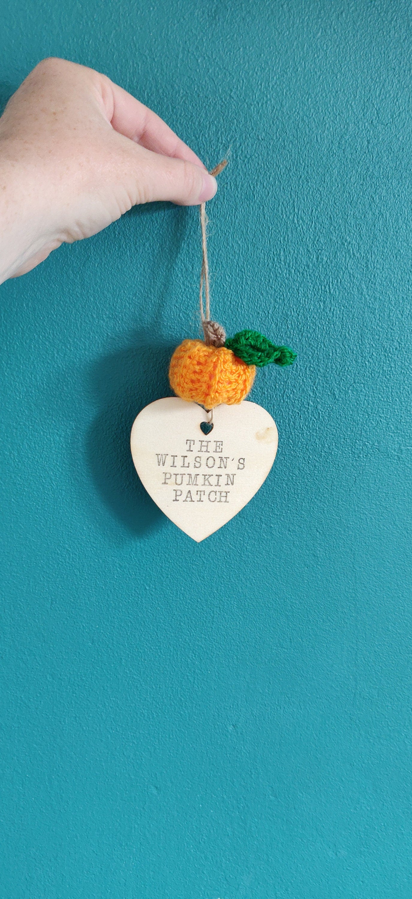 Personalized Pumpkin Patch Wooden Sign: Crochet Pumpkin Autumn Decor