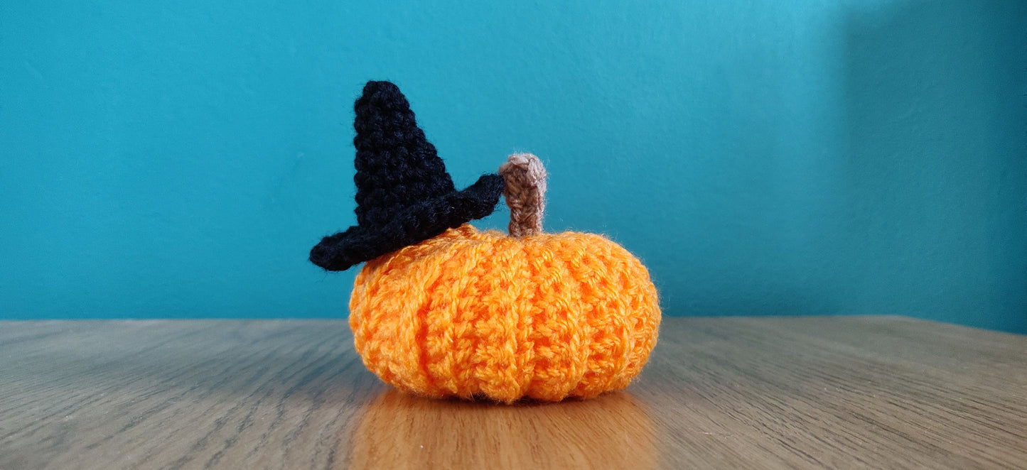 Crochet Halloween Pumpkin Set, Cat, Witch, Spider Decorations