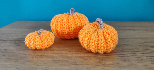 Crochet Pumpkins: Autumn Orange Home Decor, Table Centerpiece