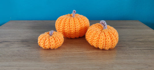 Crochet Pumpkins: Autumn Orange Home Decor, Table Centerpiece