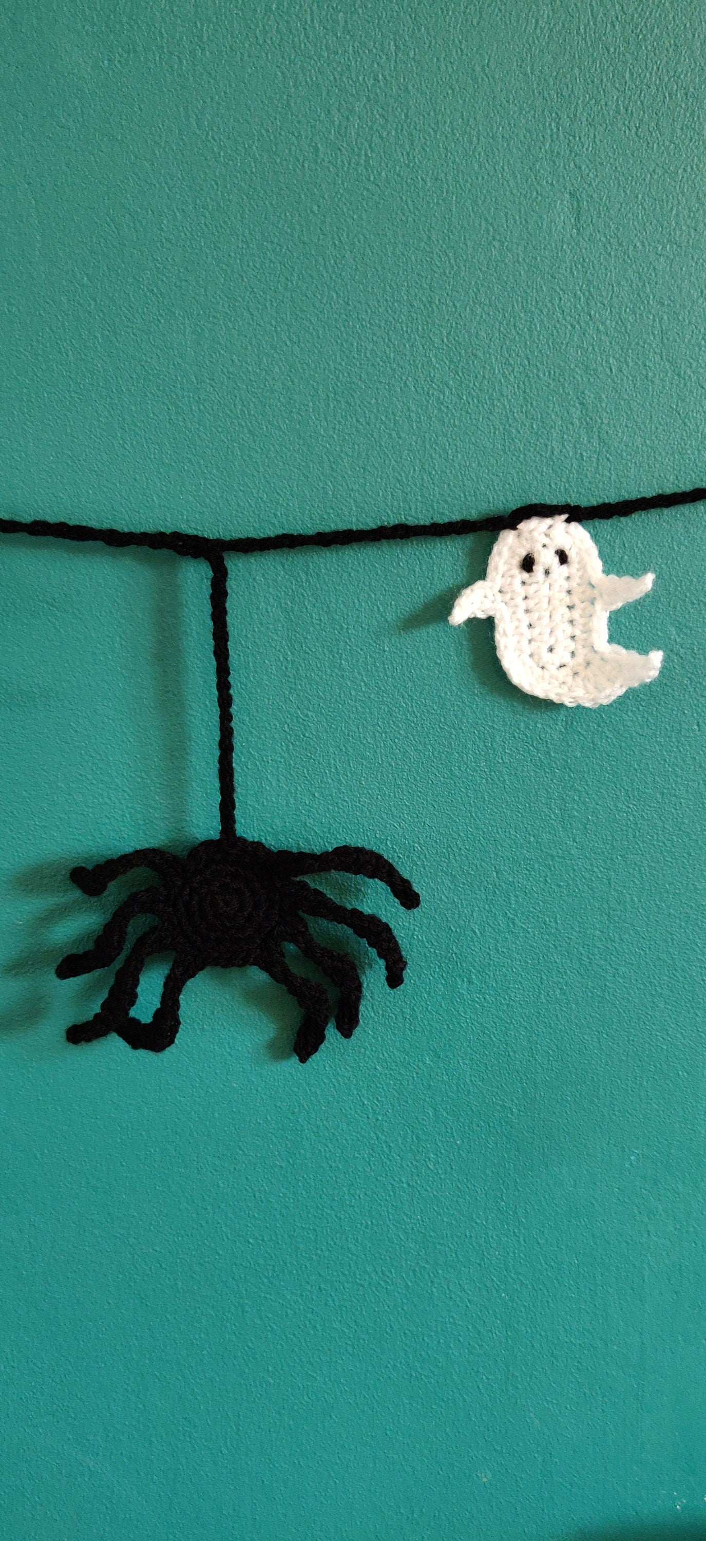 Halloween Bunting, Crochet Pumpkin Garland, Spooky Halloween Decor, Bat Bunting, Ghost Banner, Spider Garland, Crochet Halloween Bunting