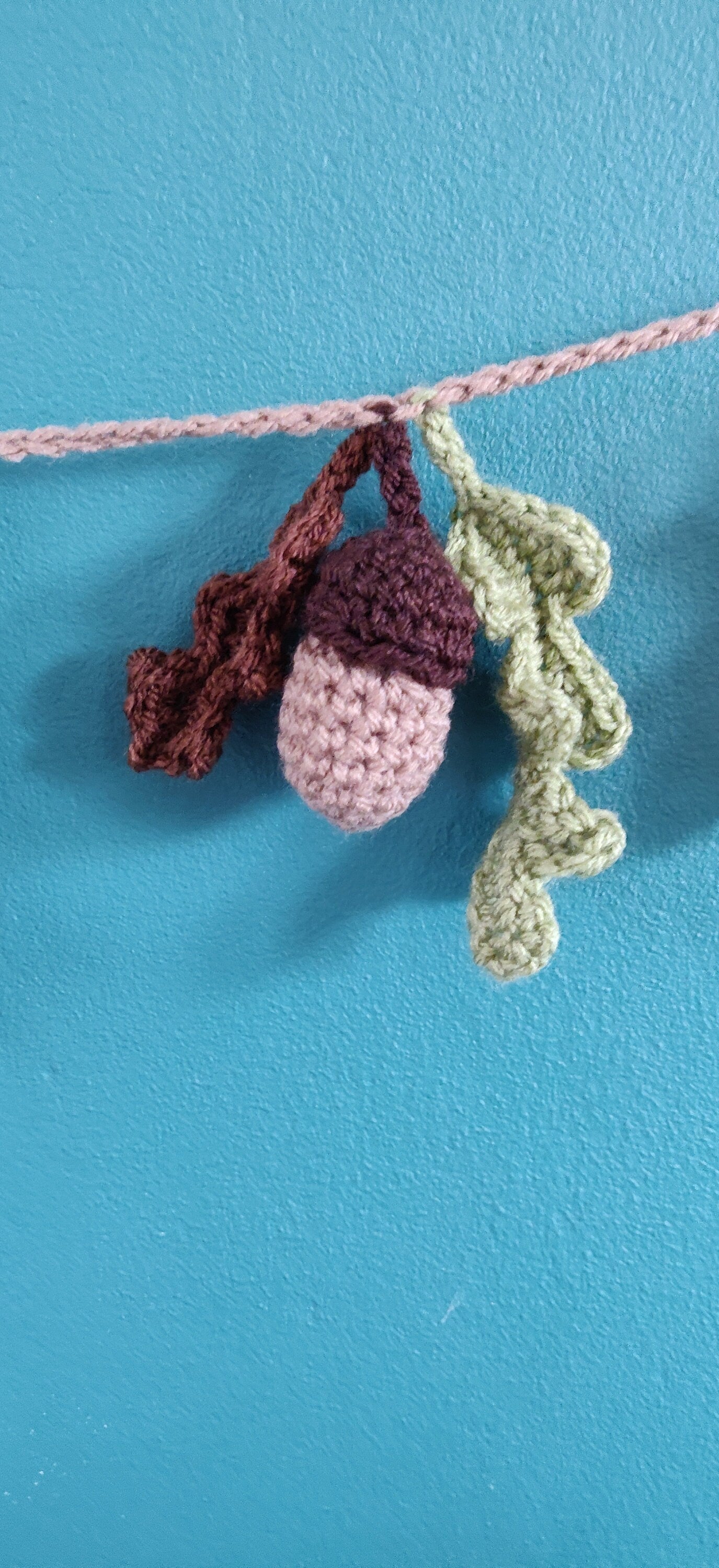 Autumn Leaf and Acorn Bunting, Autumn Garland, Acorn Ornaments, Acorn Home Decor, Autumn Decorations, Autumn Aesthetic, Autumn Leaf Garland
