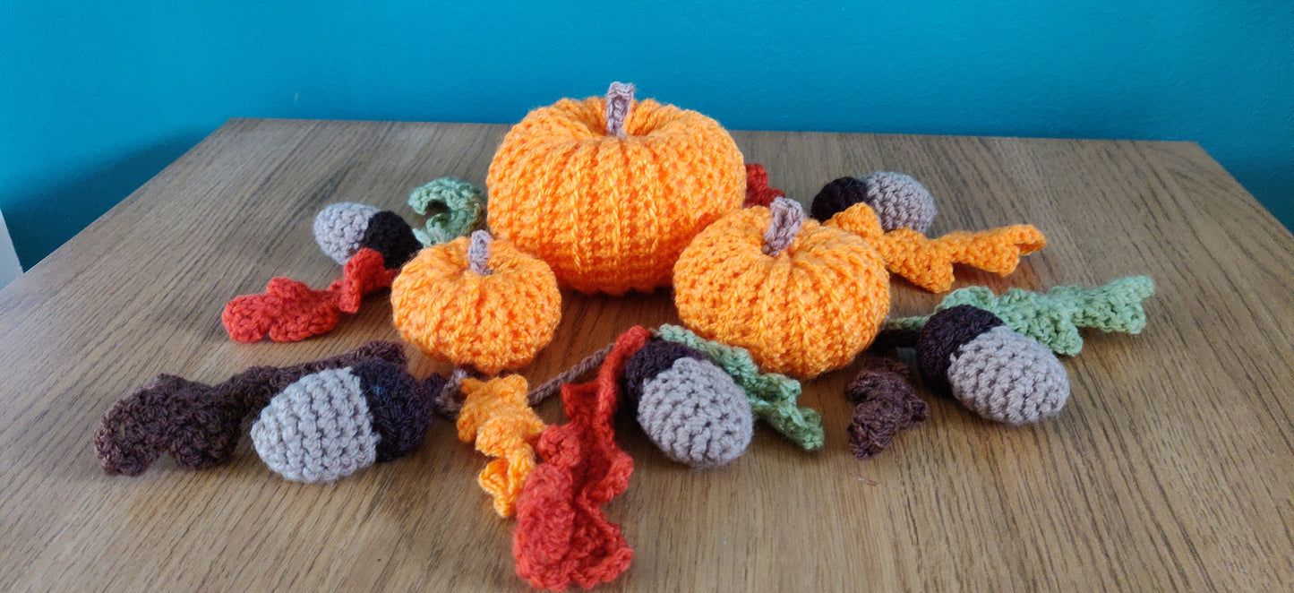 Crochet Pumpkins: Autumn Orange Home Decor, Table Centerpiece