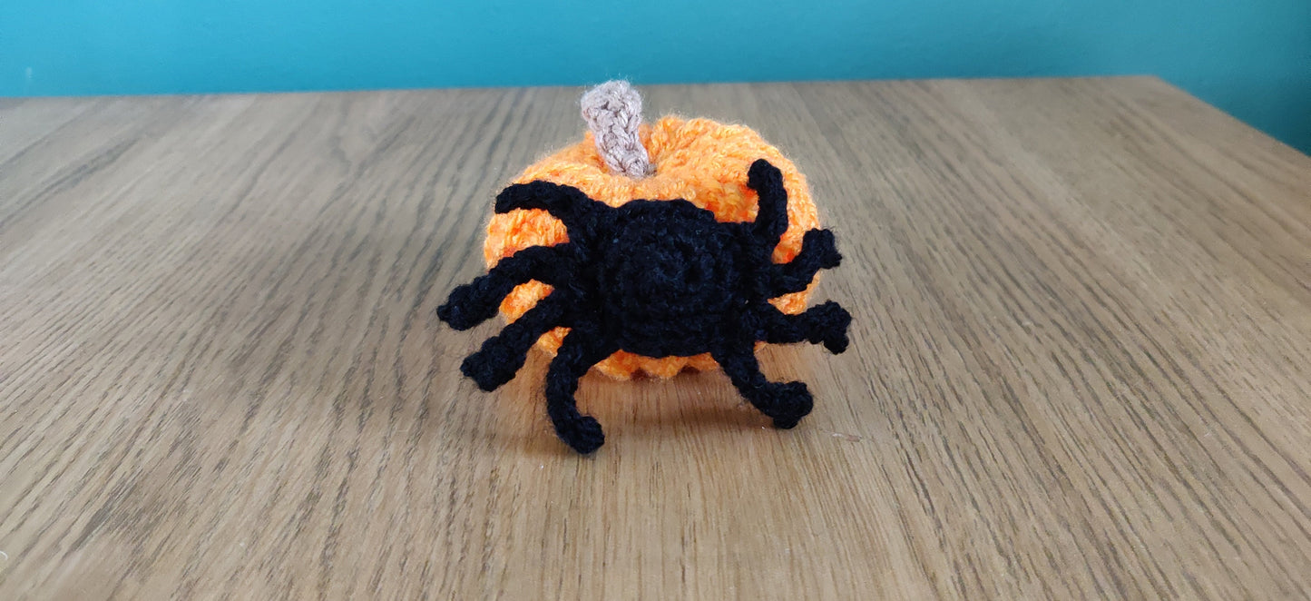 Crochet Halloween Pumpkin Set, Cat, Witch, Spider Decorations