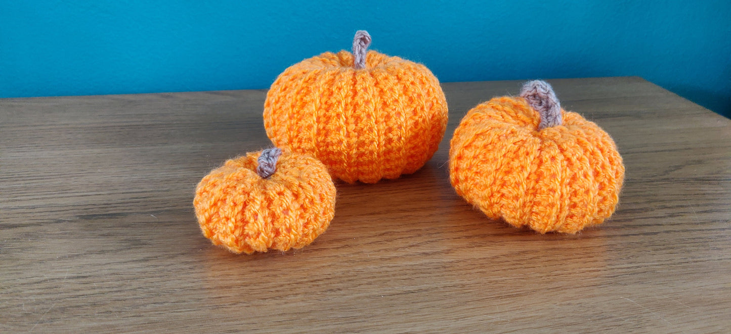 Crochet Pumpkins: Autumn Orange Home Decor, Table Centerpiece