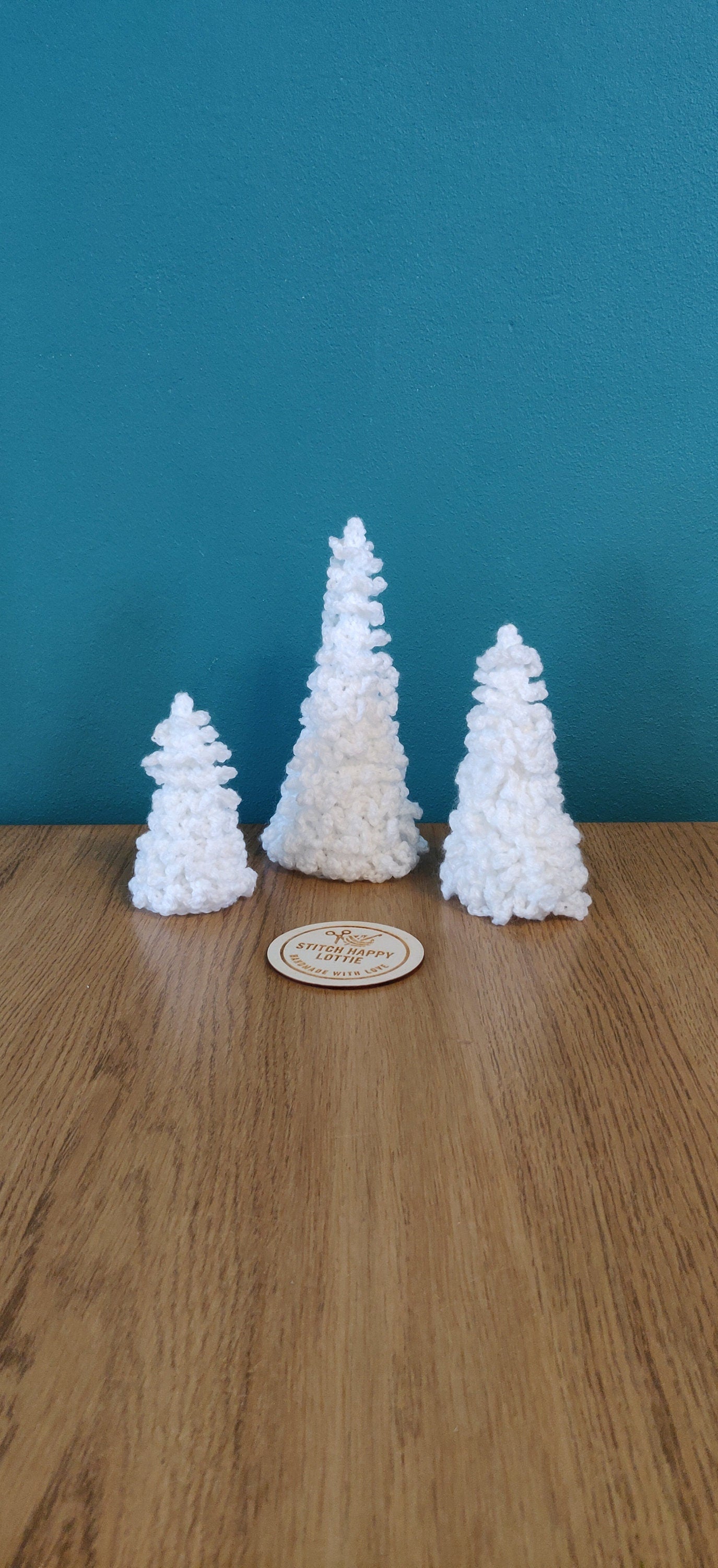 Crochet Mini Pink Christmas Tree, Christmas Table Centrepiece, Christmas Tree Decoration, Winter Wonderland, Mini Christmas Tree Decoration