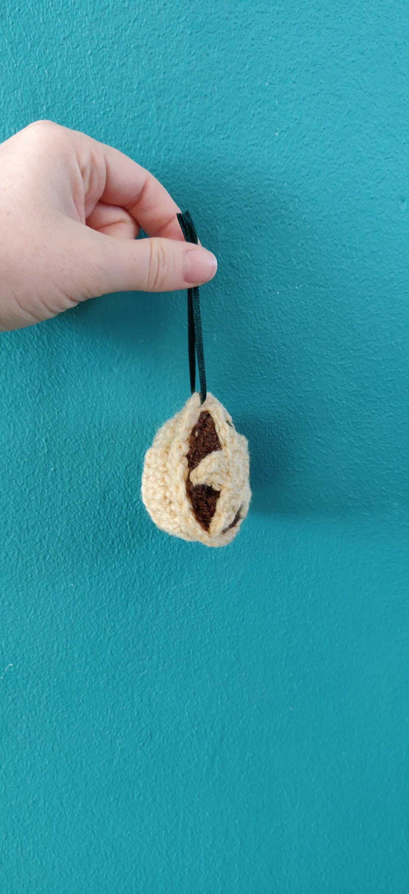 Crochet Mince Pie Christmas Ornament, Handmade Holiday Decor