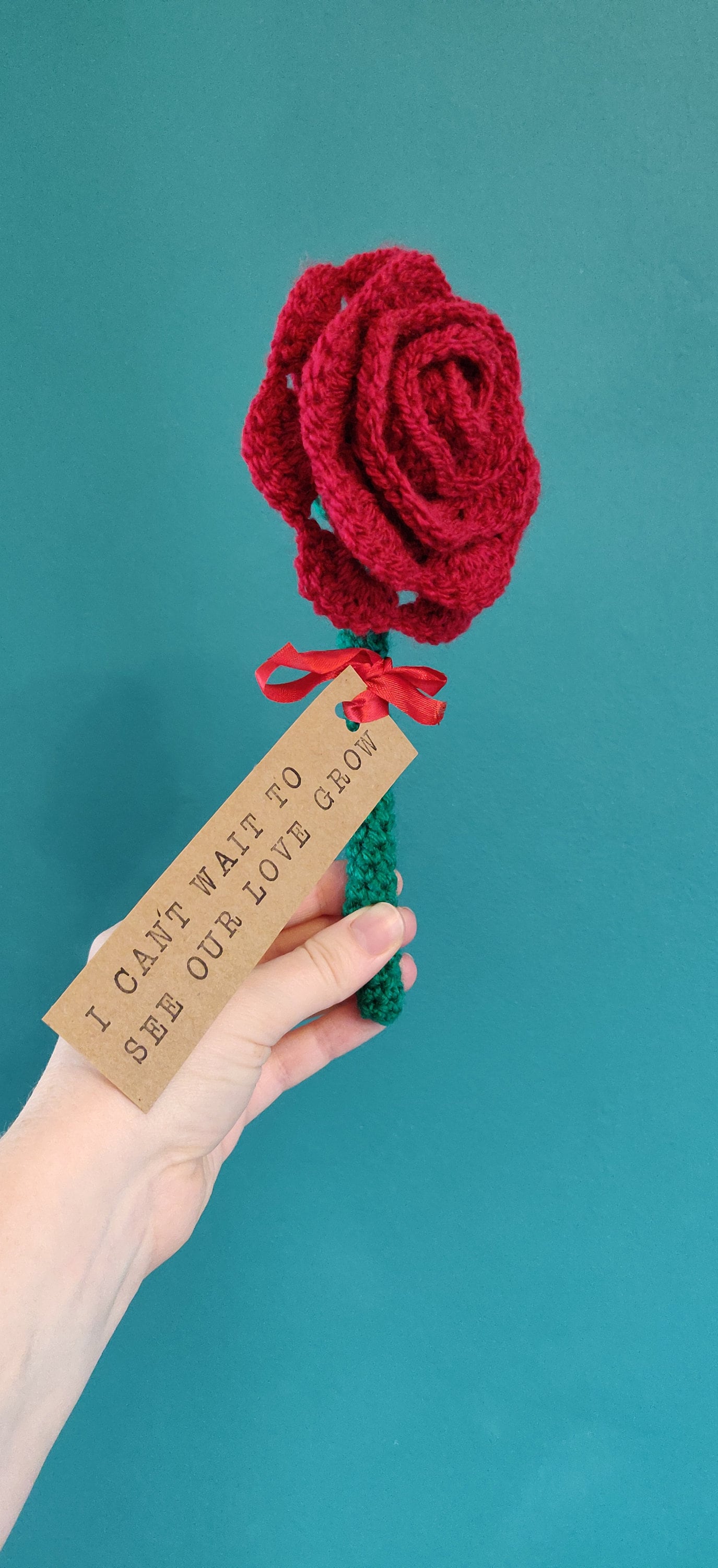 Anniversary Crochet Rose, Forever Flowers, Custom Artificial Rose, Romantic Gift, 1st Anniversary Gift for Parents, Wedding Roses