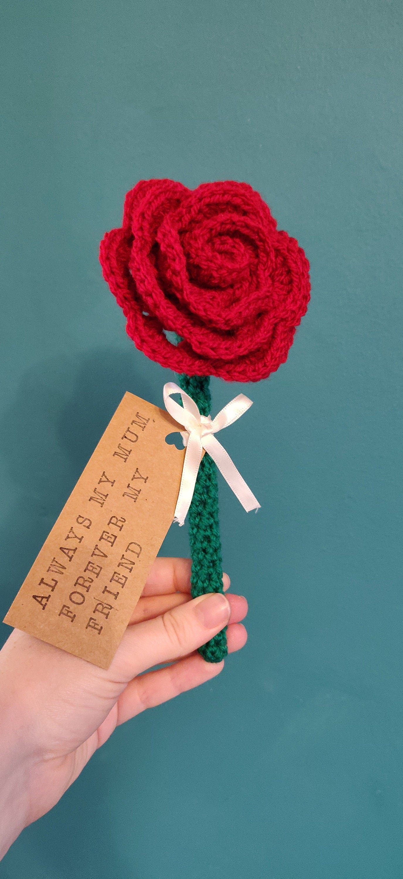 Birthday Rose, Always my Mum Forever My Friend Rose Gift, Personalised Birthday Flower, Birthday Present, Birthday Gift for Gran or Nanna