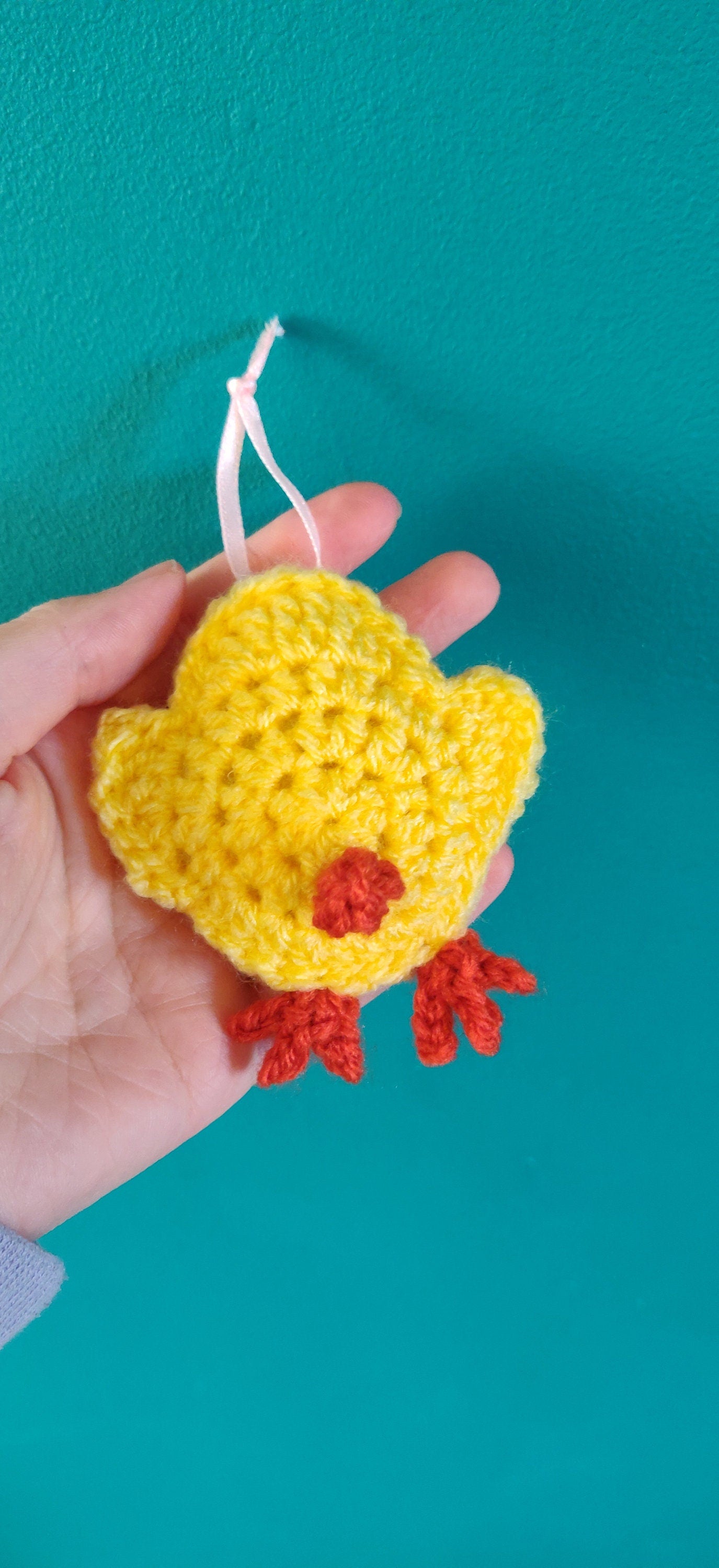 Spring Chick Hanging Decoration, Yellow Easter Chicken Gift, Easter Tree Ornament, Spring Decoration, Chicken Gift