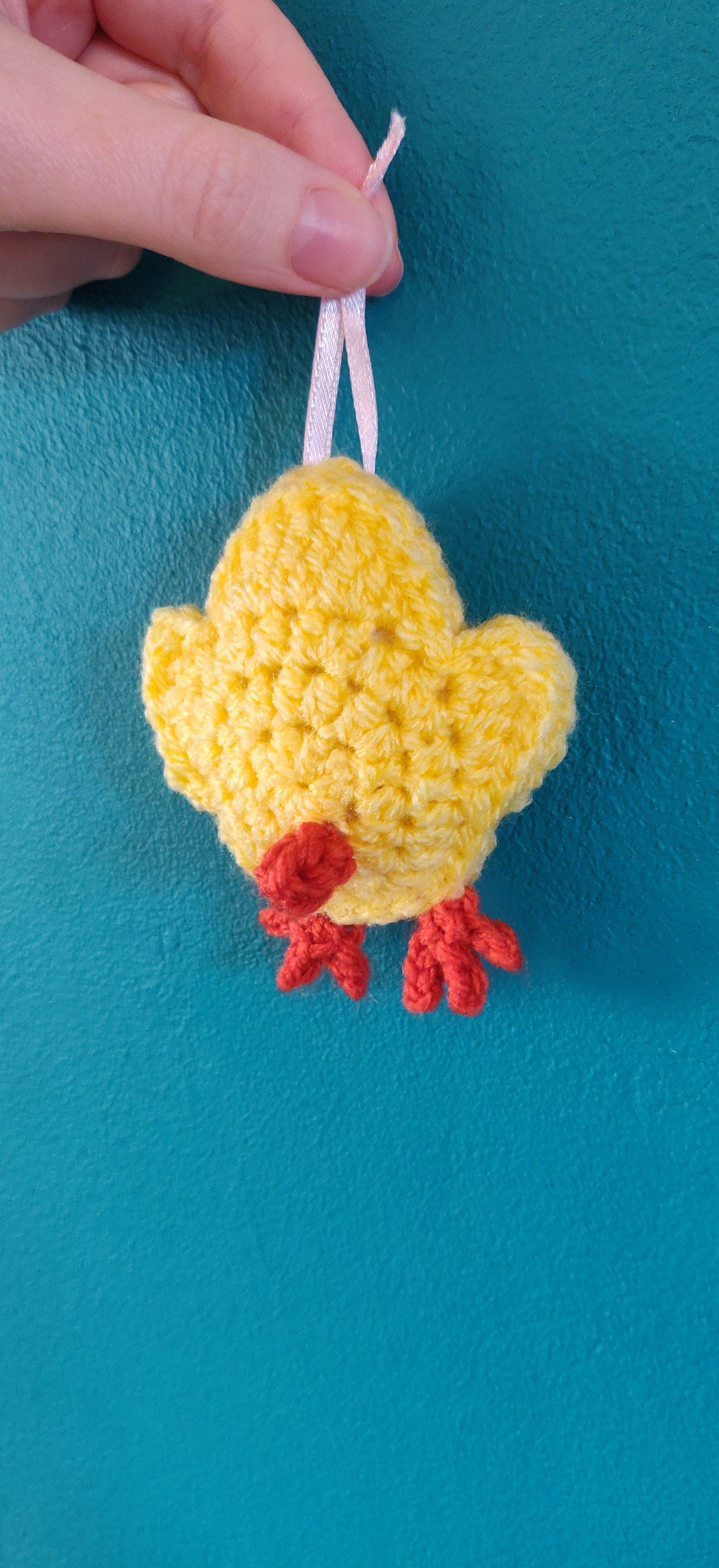 Spring Chick Hanging Decoration, Yellow Easter Chicken Gift, Easter Tree Ornament, Spring Decoration, Chicken Gift