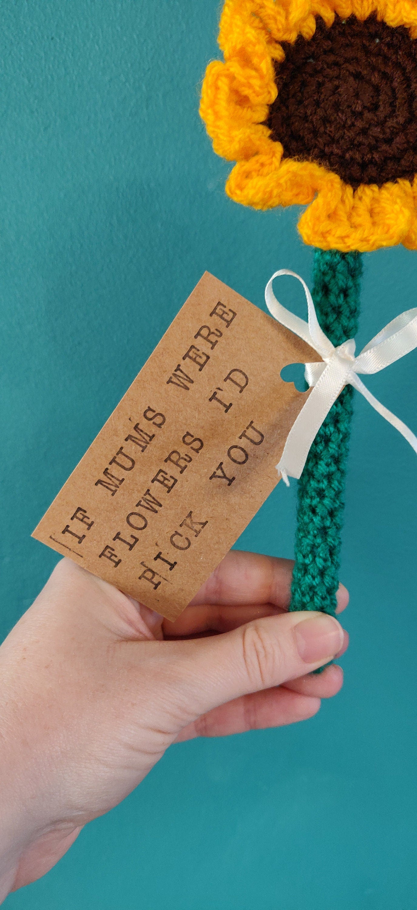 Mothers Day Sunflower Gift, Gifts for Mum, If Mum's Were Flowers I'd Pick You, Personalised Mother's Day Gift, Artificial Sunflower Present