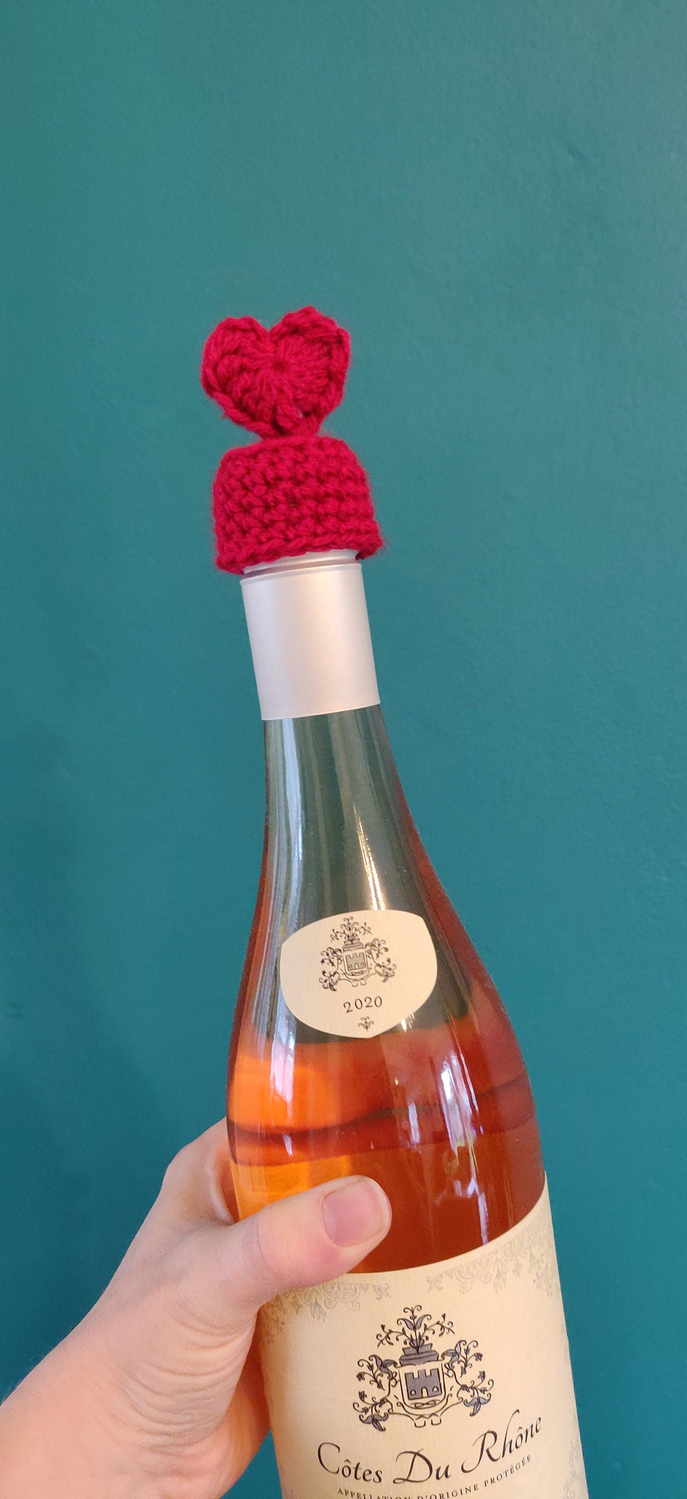 Heart Bottle Topper Valentine's Gift, Bottle Warmer, Heart Gift, Bottle Accessories, Wine Charms, Valentine's Day Gift for Him, Gift for Her