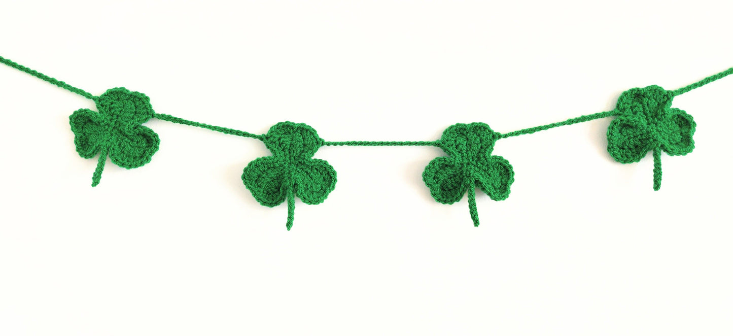 St. Partrick's Day Decoration, Shamrock Bunting, Shamrock Garland, Irish Shamrock Gift, Irish Gift, Paddy's Day Decoration, Leprechaun Decor