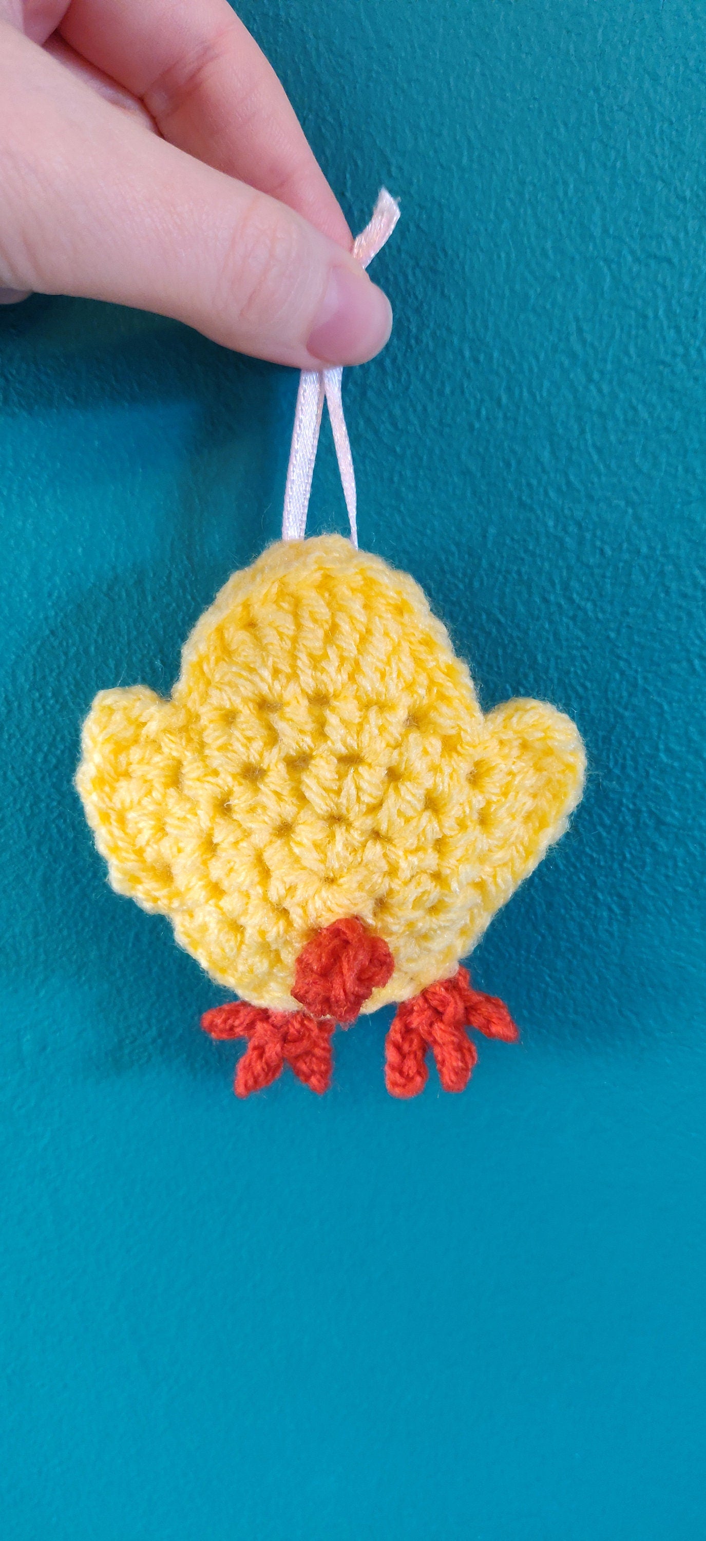 Spring Chick Hanging Decoration, Yellow Easter Chicken Gift, Easter Tree Ornament, Spring Decoration, Chicken Gift