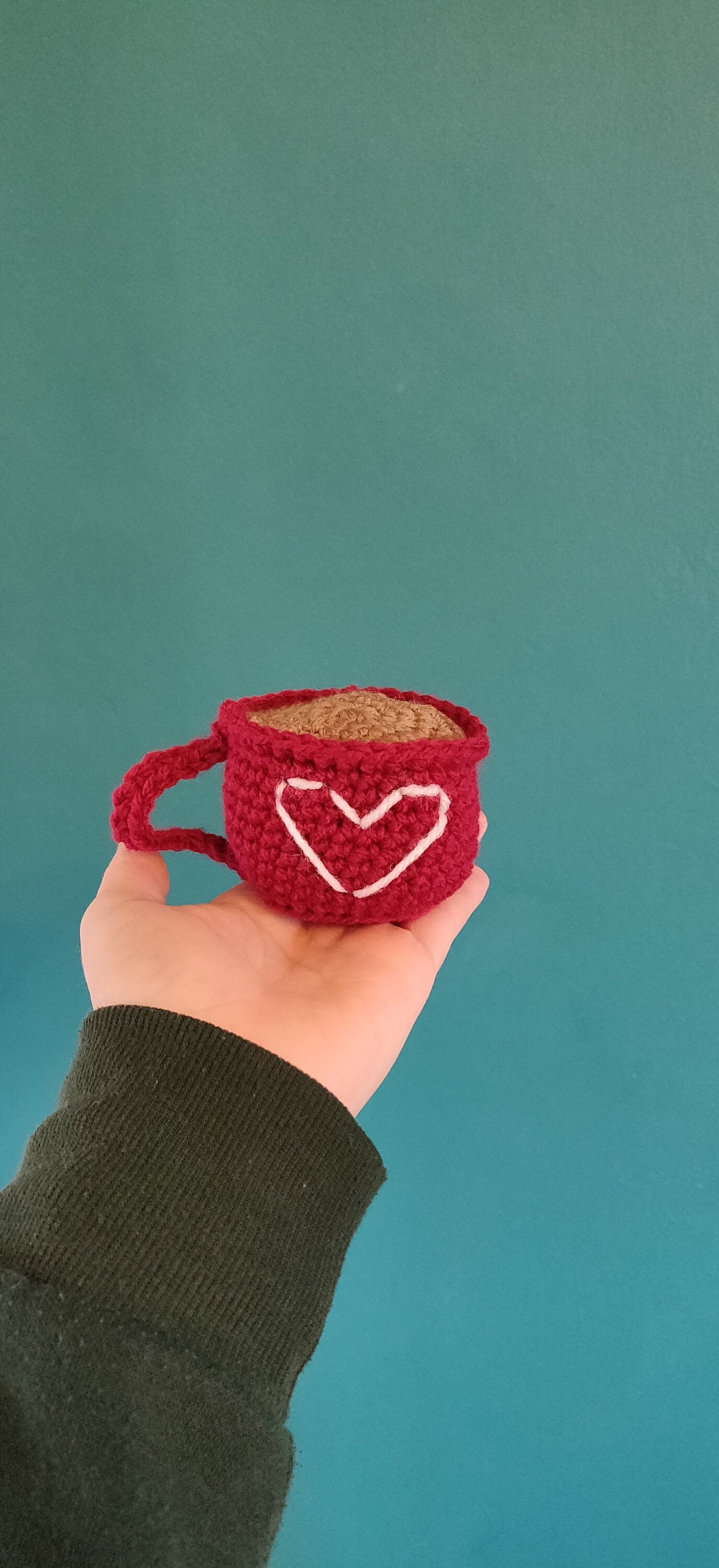 Valentine's Mug Decoration, Valentine's Coffee Gift, Valentine's Tea Gift, Hot Cocoa Mug, Valentine's Door Hanger, Heart Cup Decoration