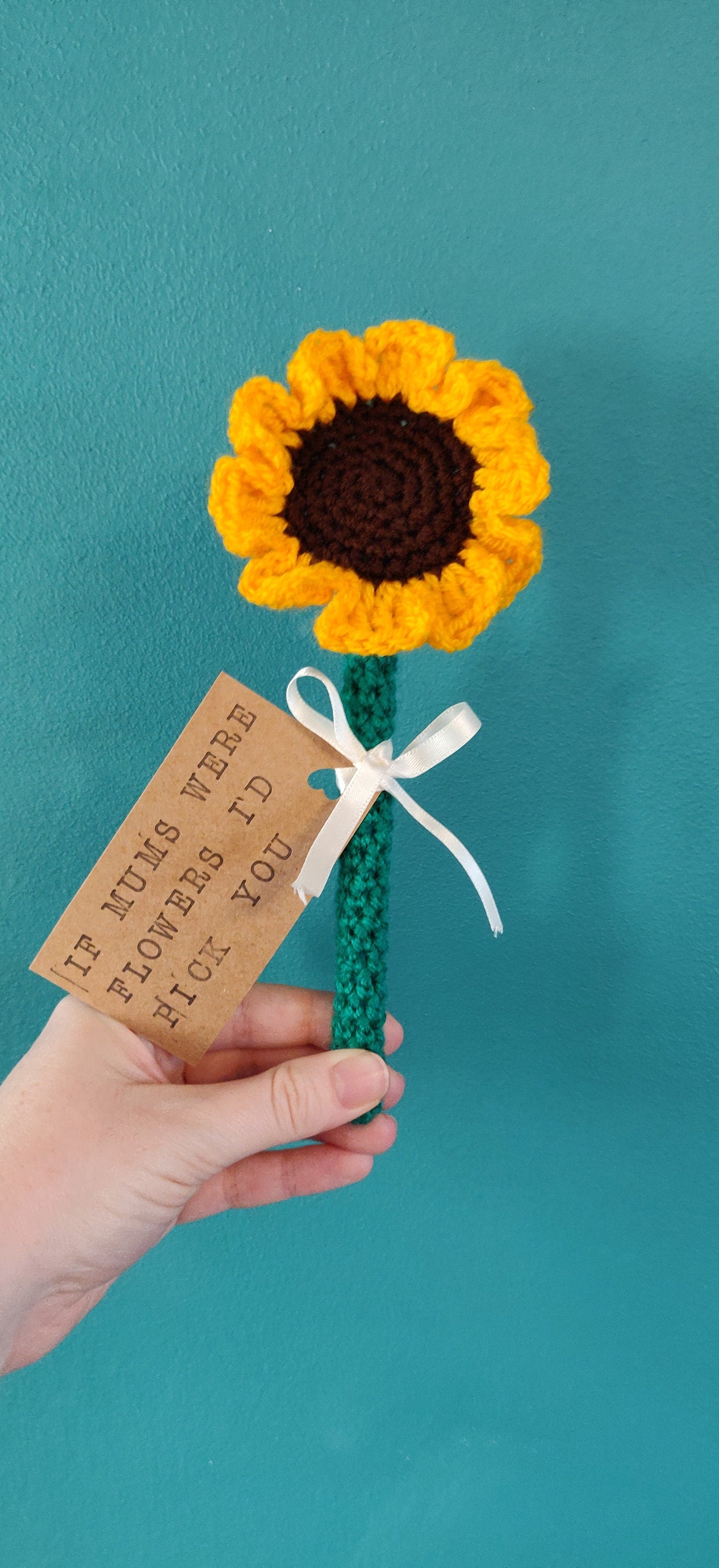 Mothers Day Sunflower Gift, Gifts for Mum, If Mum's Were Flowers I'd Pick You, Personalised Mother's Day Gift, Artificial Sunflower Present