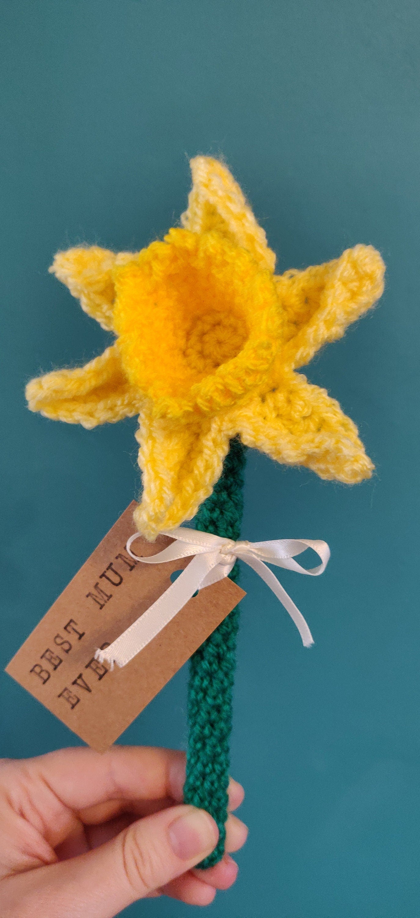 Mothers Day Gift, Best Mum Ever, Daffodil Flower Gift for Mum, Personalised Mother's Day Gift, Daffodil Flower Gift for Grandma