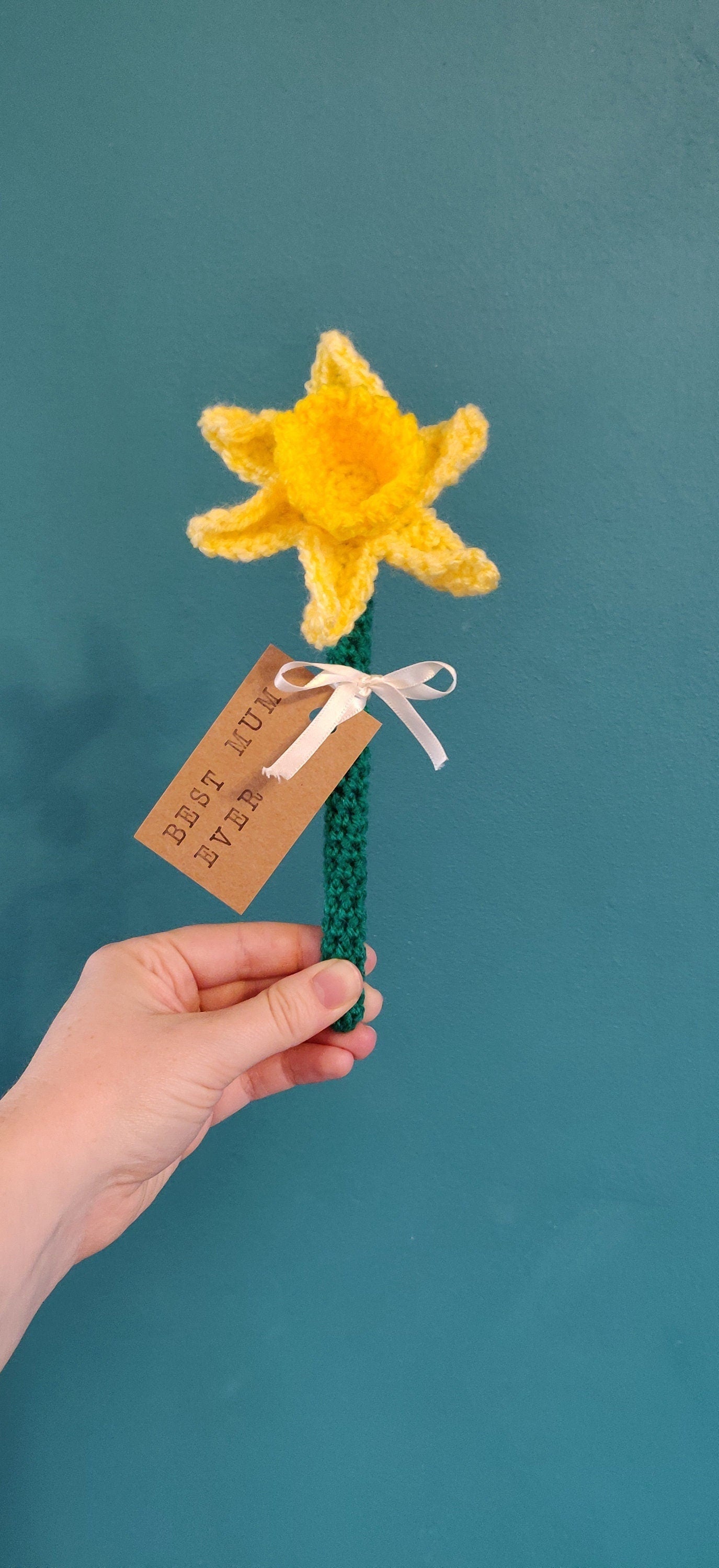 Mothers Day Gift, Best Mum Ever, Daffodil Flower Gift for Mum, Personalised Mother's Day Gift, Daffodil Flower Gift for Grandma