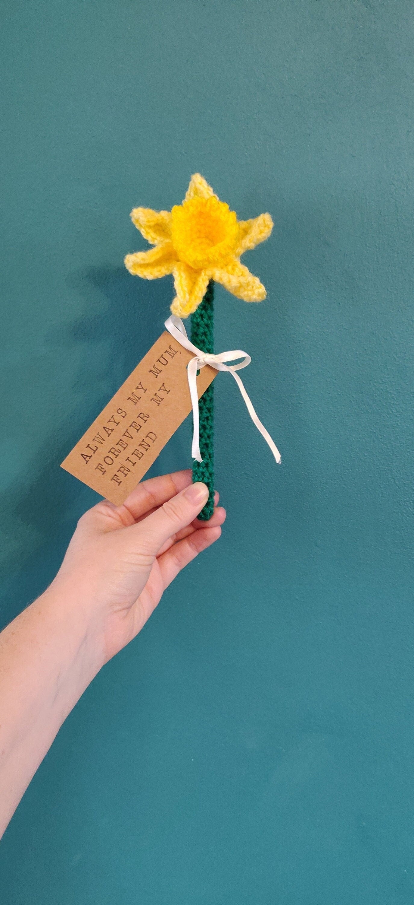 Mothers Day Gift, Always my Mum, Forever My Friend, Daffodil Flower Gift for Mum, Personalised Mother's Day Gift, Mother's Day Flowers