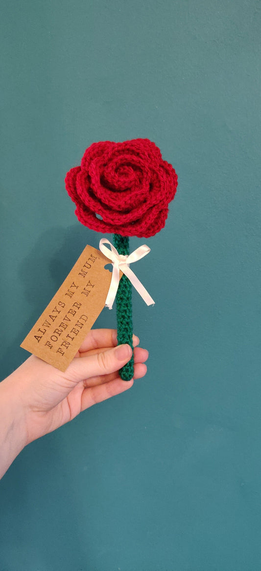 Birthday Rose, Always my Mum Forever My Friend Rose Gift, Personalised Birthday Flower, Birthday Present, Birthday Gift for Gran or Nanna