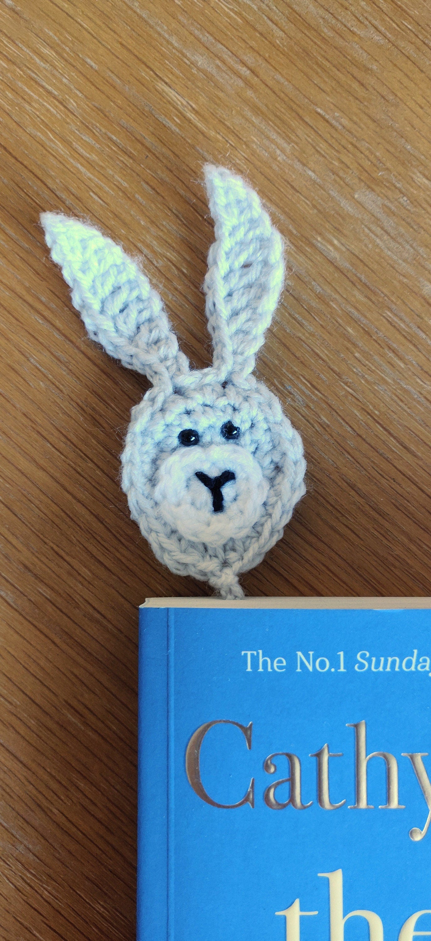 Bunny Bookmark, Crochet Rabbit Gift, Bunny Ears, Bunny Tail, Easter Bunny Decorations, Grey Hare Book Marker, Hare Gift, Spring Brown Bunny