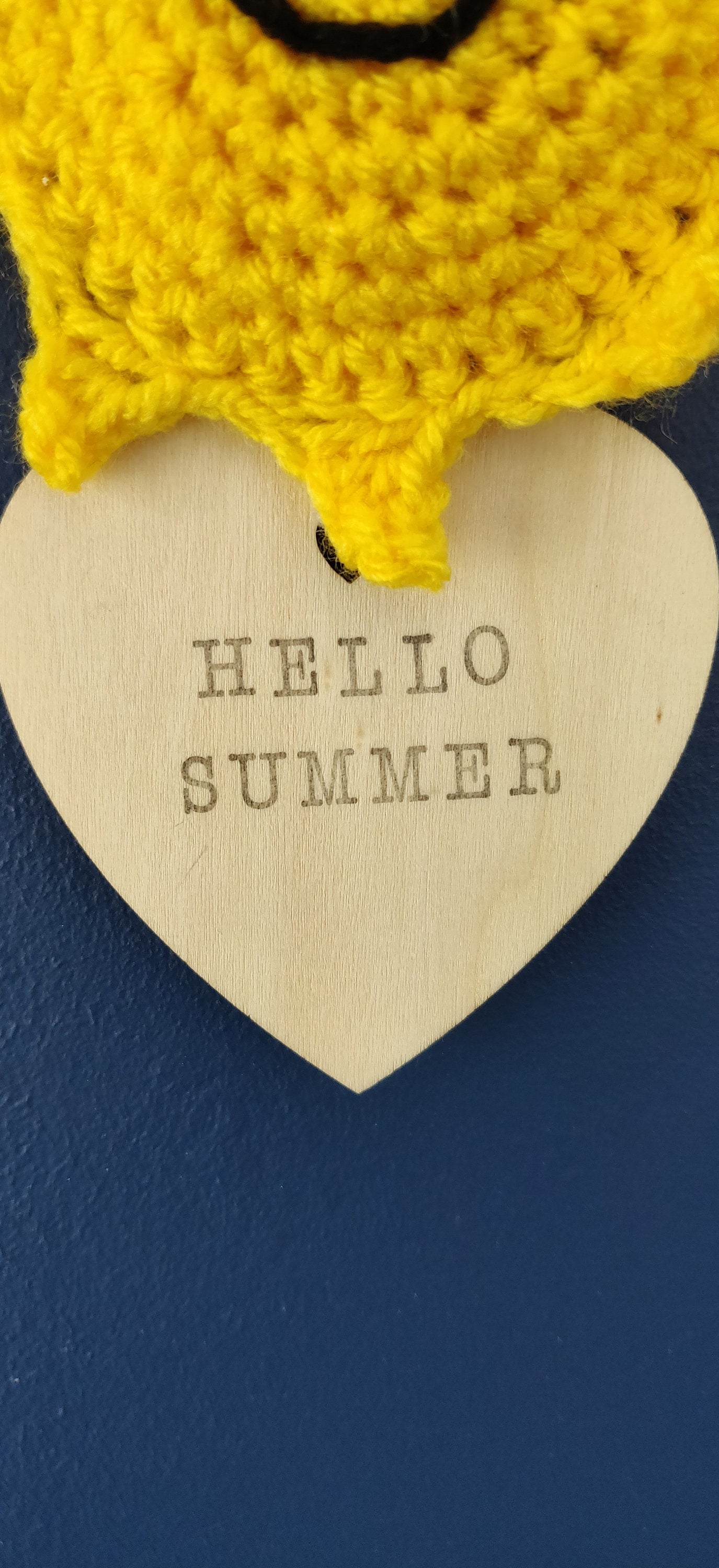 Hello Summer Door Hanger, Summer Hanging Decoration, Hello Sunshine Sign, Tiered Tray Decor, Yellow Sunshine Art, Nursery Sunshine Gift
