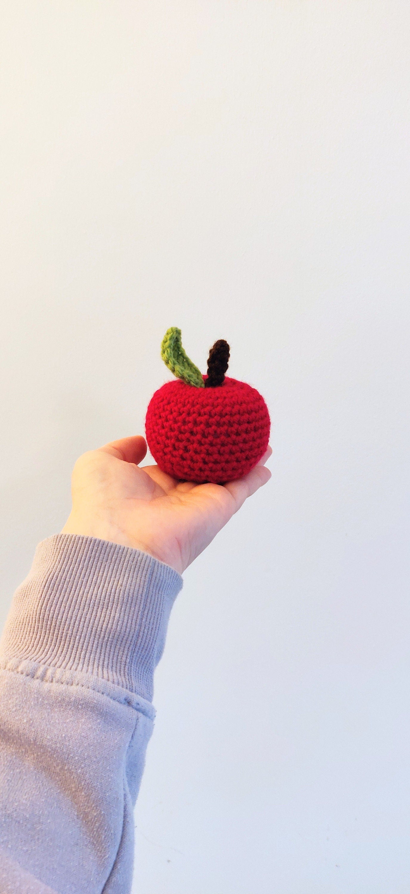 Apple Teacher Gift, End of Term Present, Crochet Apple, Personalised Teacher Appreciation, Green Apple Prop, Thank you for Helping me Grow