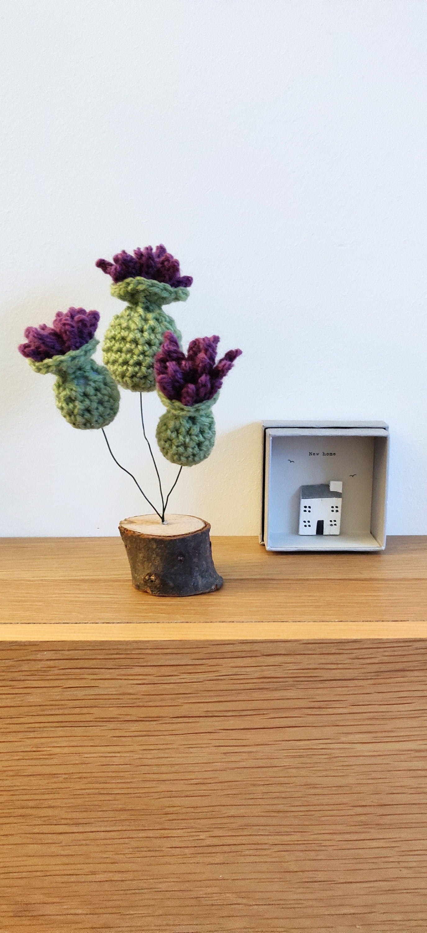 Thistle Flower Arrangement, Scottish Wedding Gift, Thistle Buttonhole, Thistle Art, Scotland Gift, Scottish Flowers, Artificial Thistle