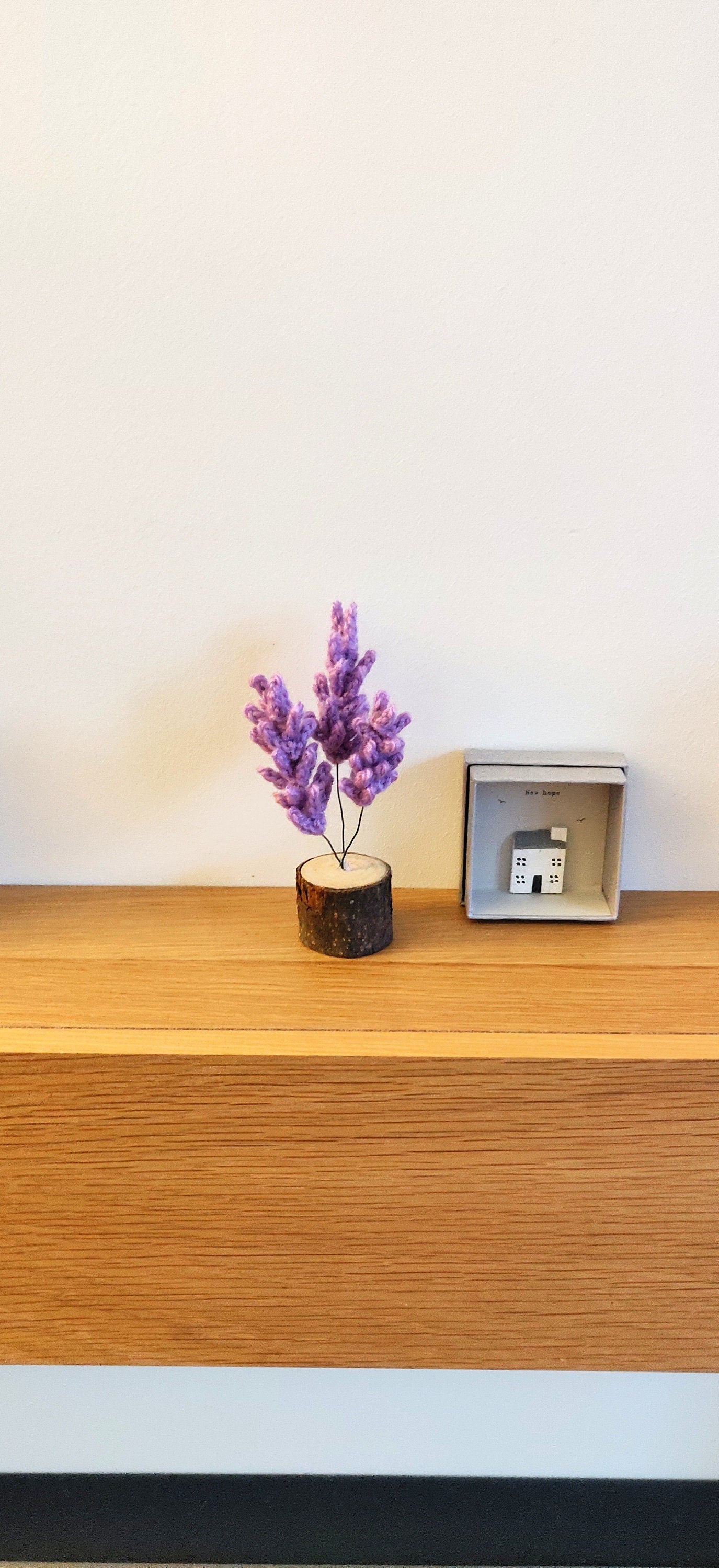 Purple Lavender Flower Arrangement, Faux Scottish Heather