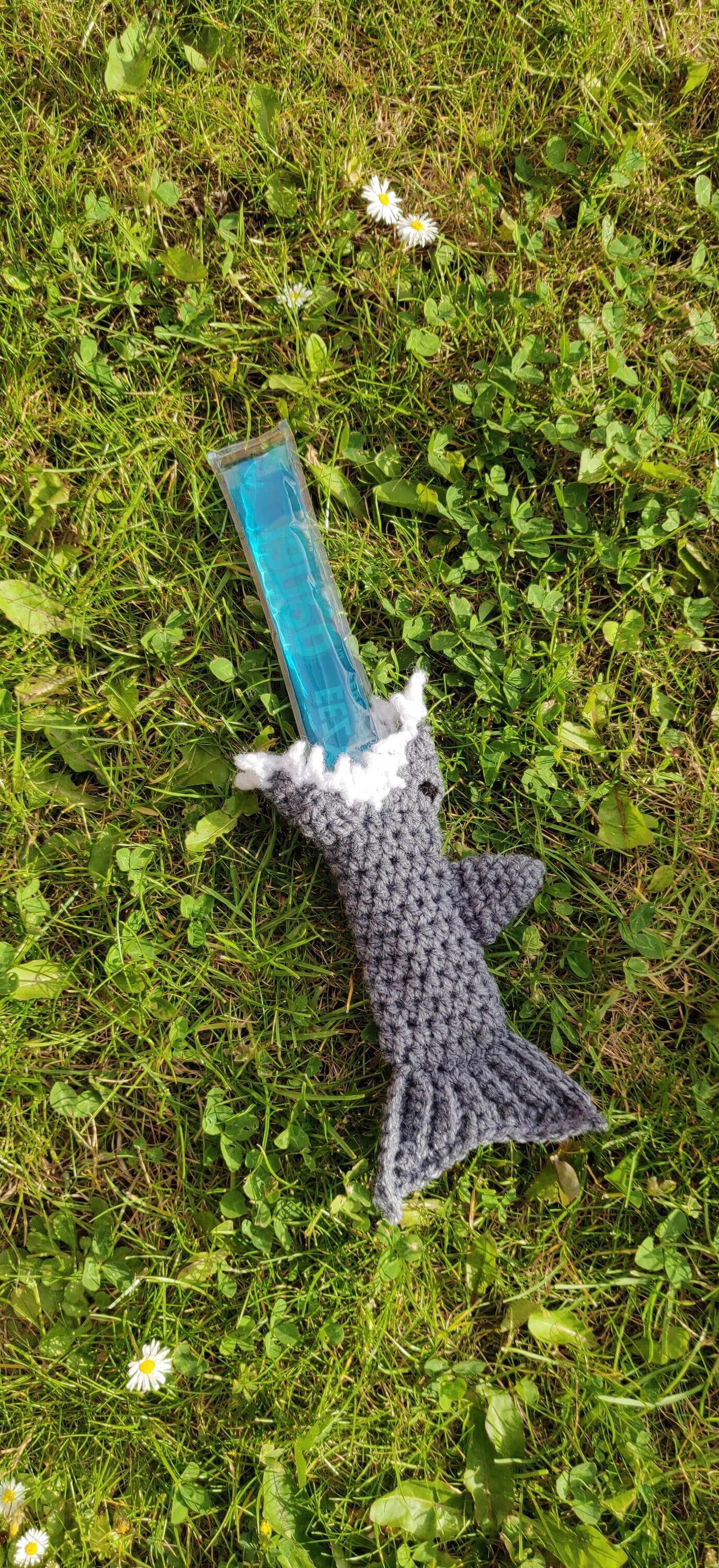 Shark Ice Pop Holder, Shark Gift, Summer Gift, Popsicle Holder, Cold Hand Shark, Grey Shark, Summer Party Favours