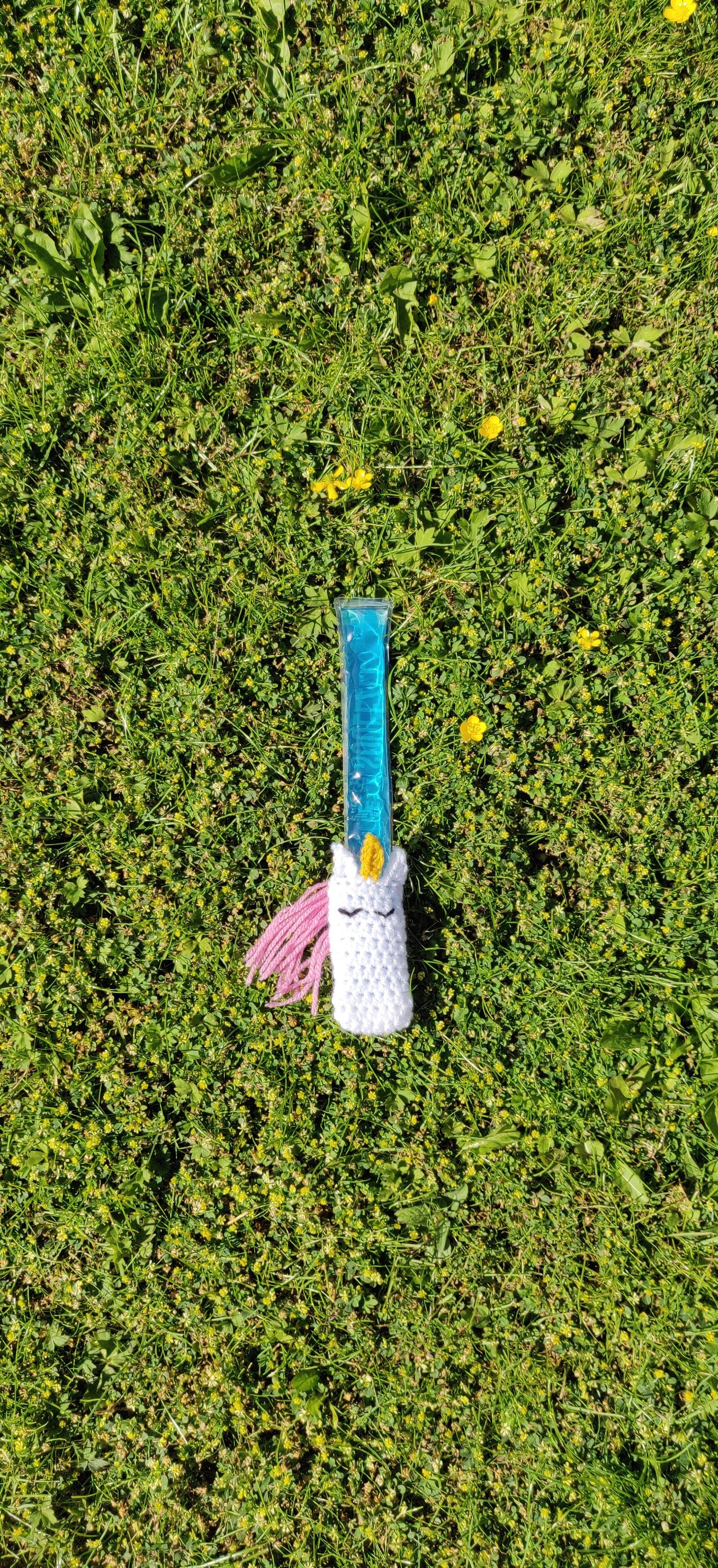 Unicorn Ice Pop Holder, Unicorn Gift, Summer Gift, Popsicle Holder, Cold Hand Unicorn, Crochet Pink Unicorn, Summer Party Favour Girls