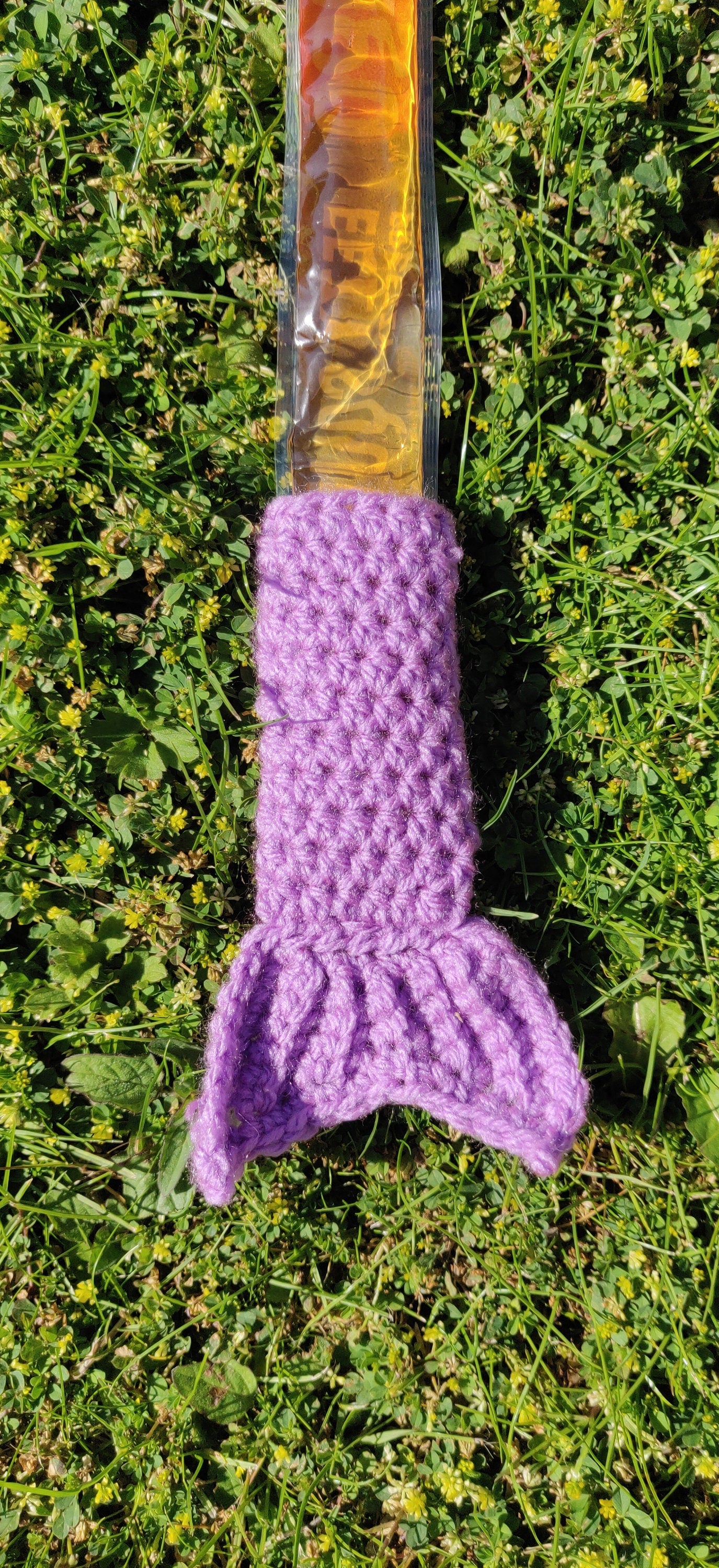 Mermaid Ice Pop Holder, Mermaid Tail Gift, Summer Gift, Popsicle Holder, Cold Hand Mermaid, Crochet Purple Mermaid, Summer Party Favour Girl