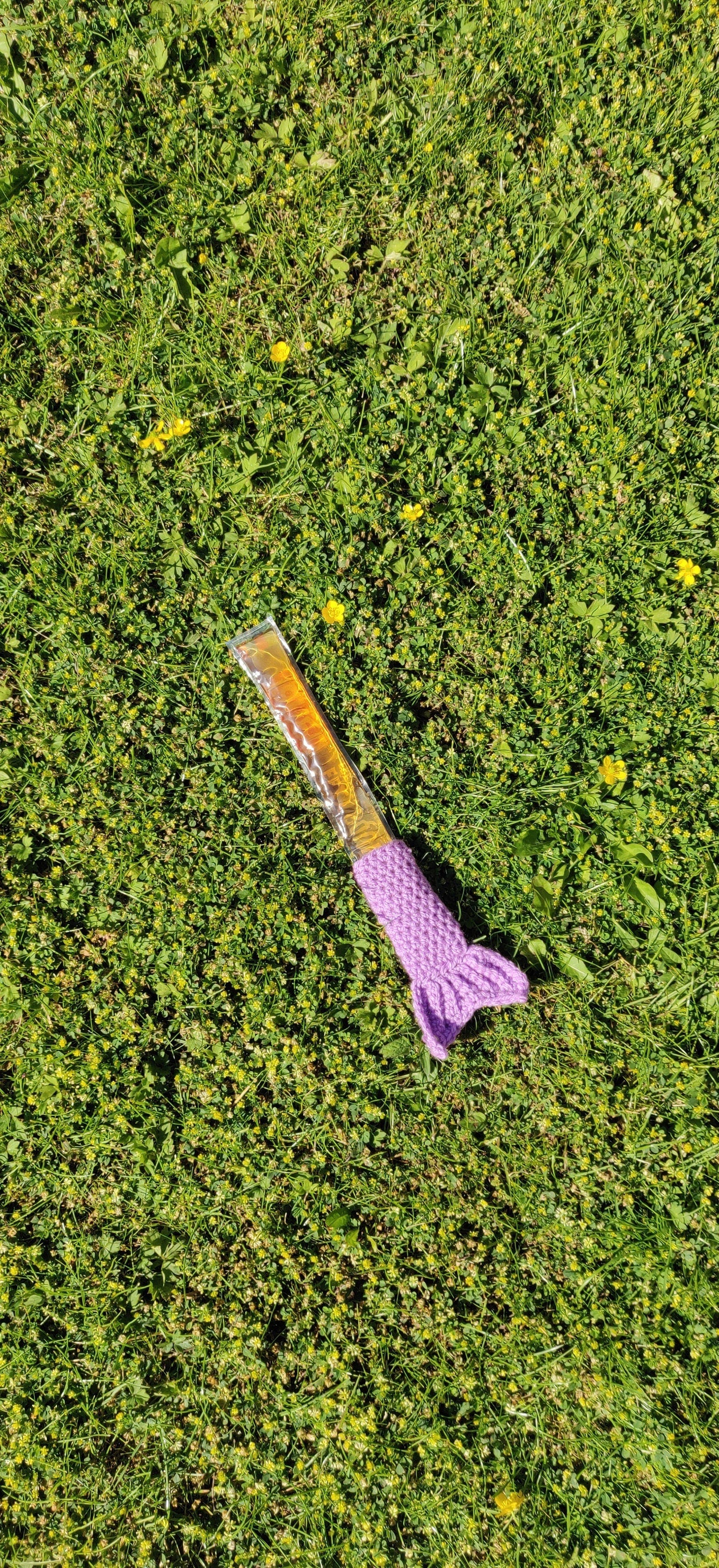 Mermaid Ice Pop Holder, Mermaid Tail Gift, Summer Gift, Popsicle Holder, Cold Hand Mermaid, Crochet Yellow Mermaid, Summer Party Favour Girl