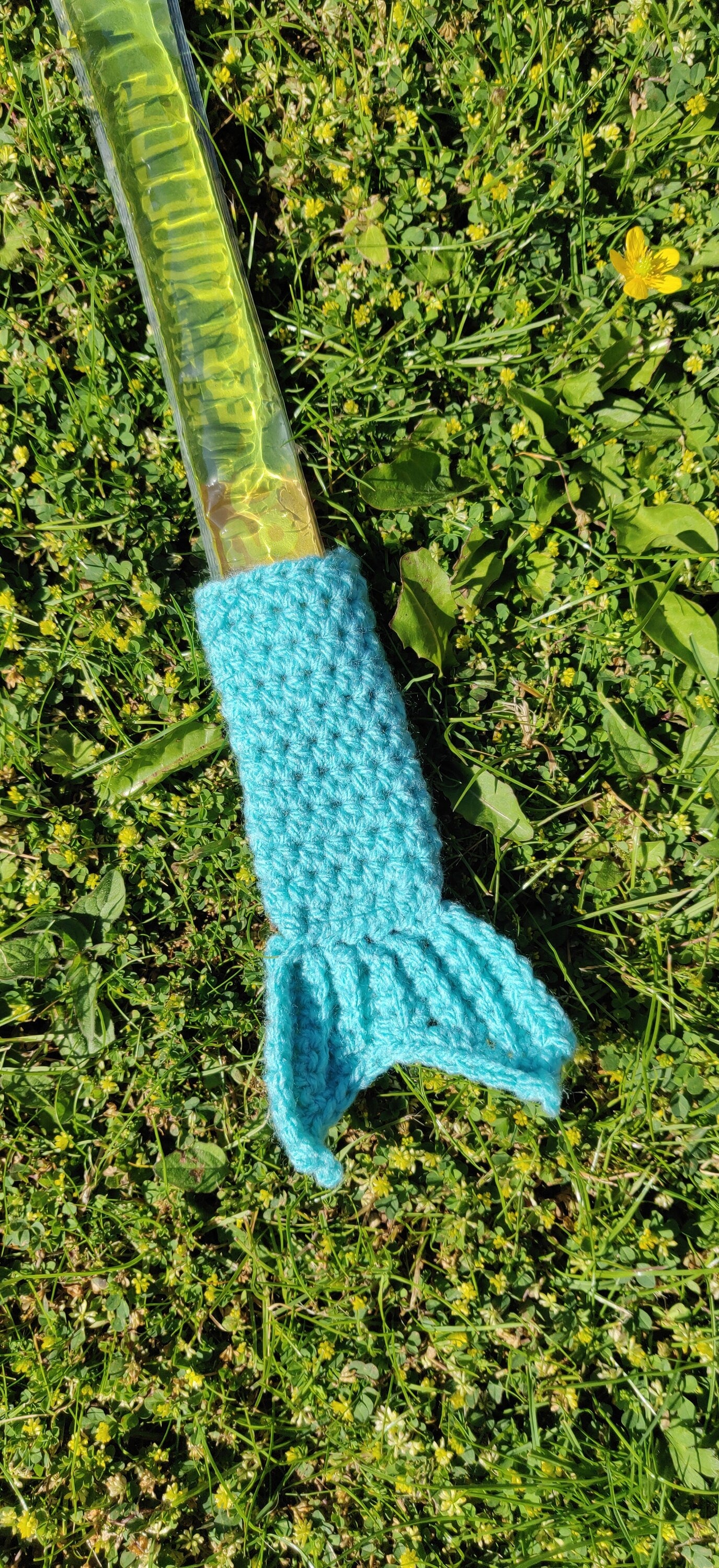 Mermaid Ice Pop Holder, Mermaid Tail Gift, Summer Gift, Popsicle Holder, Cold Hand Mermaid, Crochet Blue Mermaid, Summer Party Favour Girl