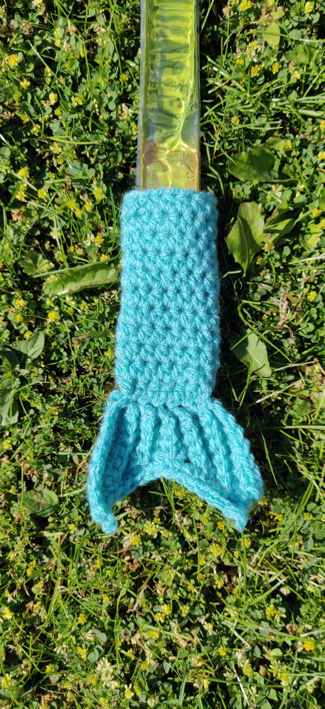 Mermaid Ice Pop Holder, Mermaid Tail Gift, Summer Gift, Popsicle Holder, Cold Hand Mermaid, Crochet Blue Mermaid, Summer Party Favour Girl
