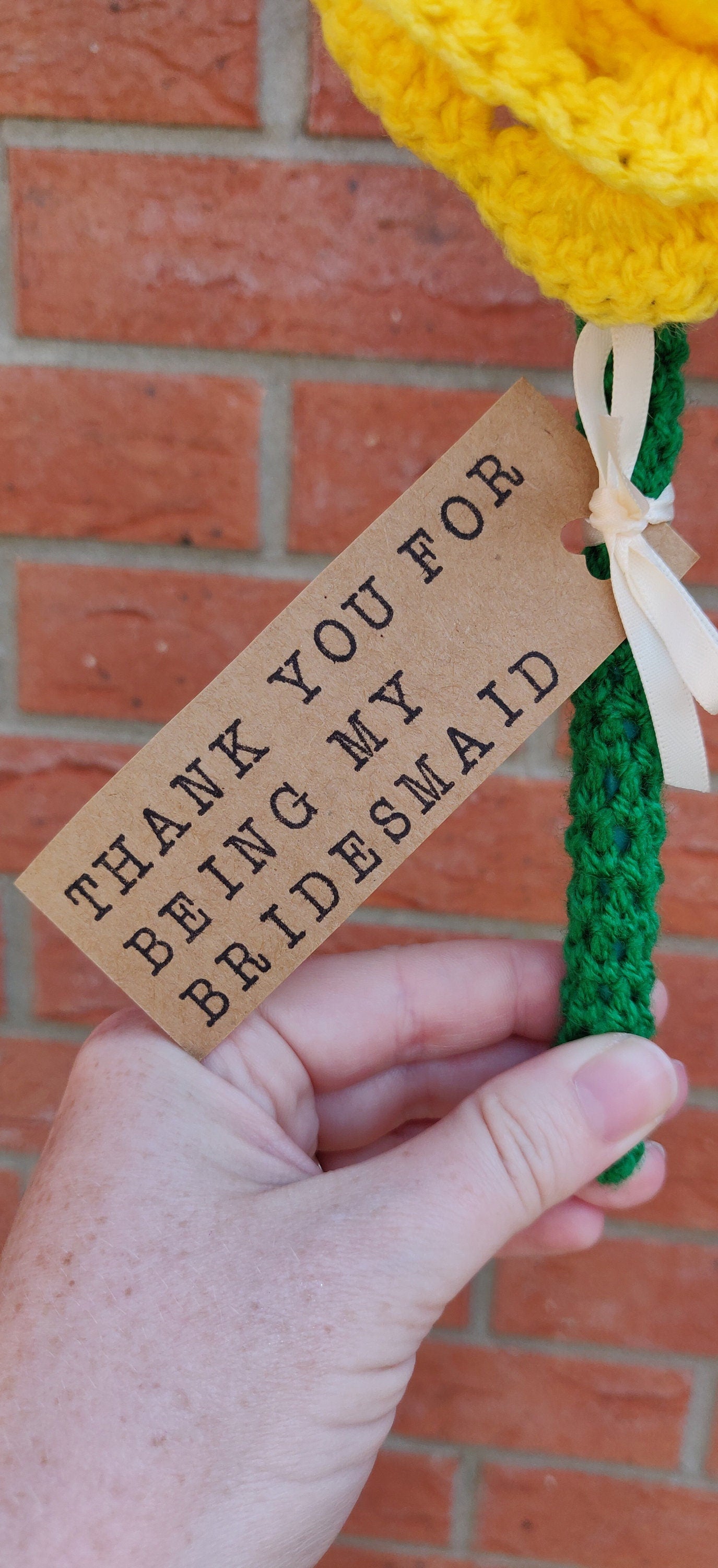 Thank You for Being my Bridesmaid Gift, Yellow Rose Gift, Keepsake Gift, Gift for Friends, Personalised Bridesmaid or Maid Of Honour Gift