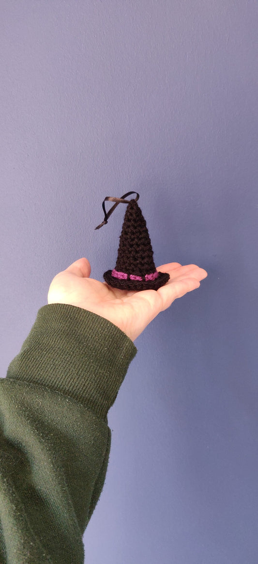 Mini Witch Hat Ornament, Halloween Tree Decoration