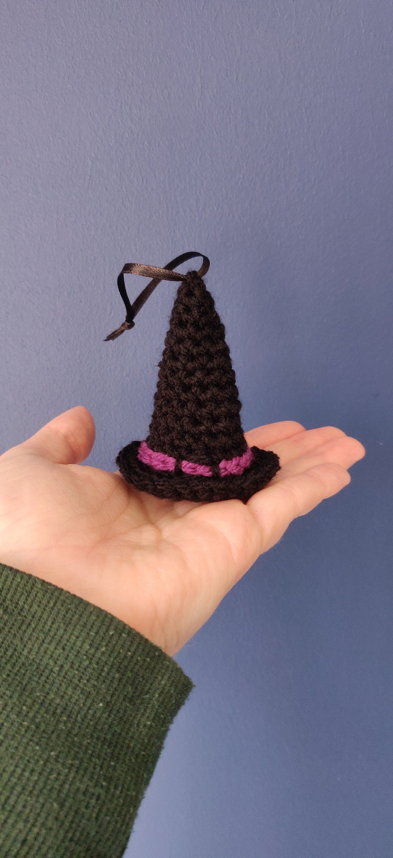 Mini Witch Hat Ornament, Halloween Tree Decoration