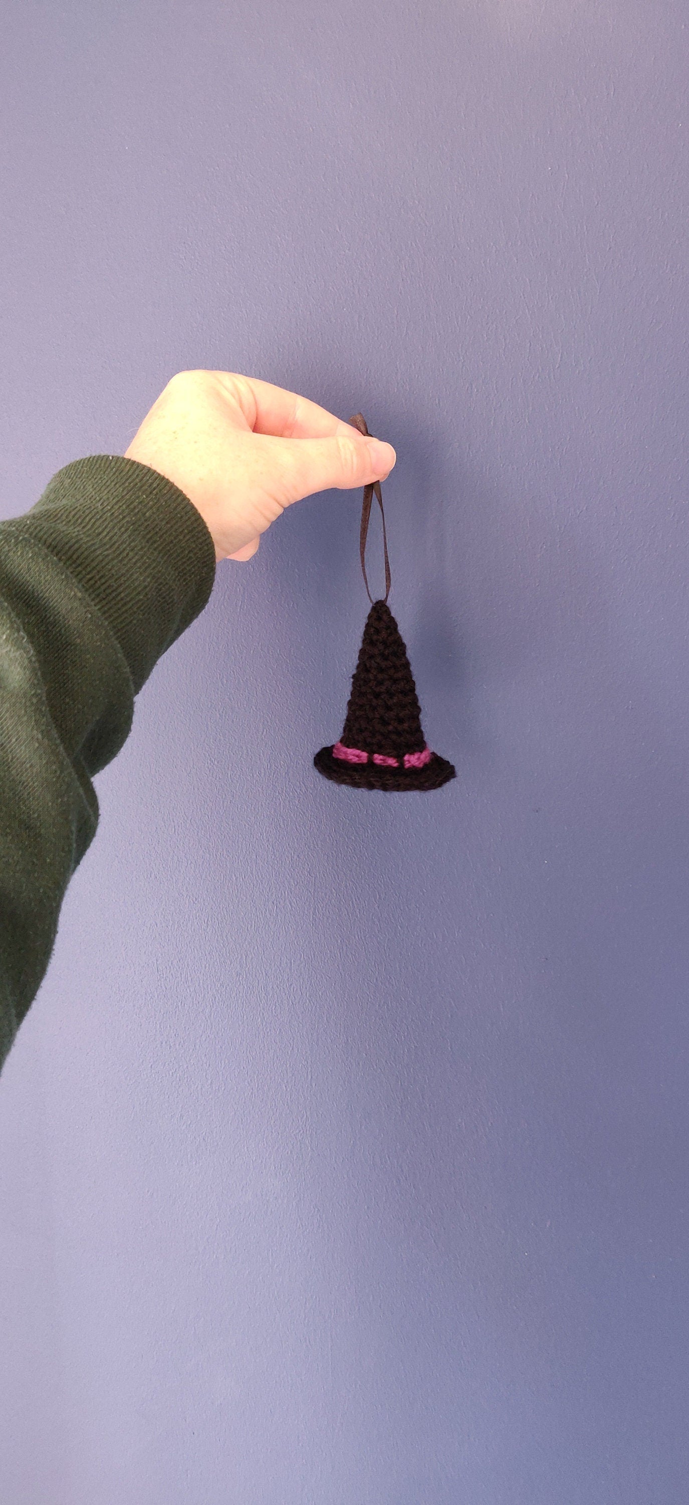 Mini Witch Hat Ornament, Halloween Tree Decoration