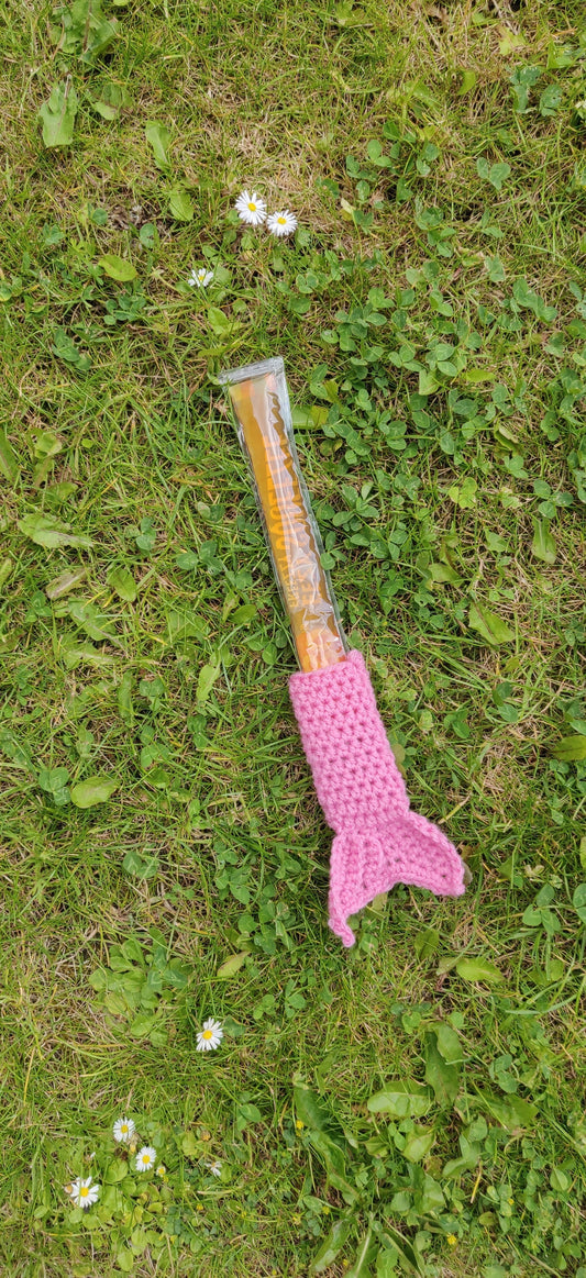 Mermaid Ice Pop Holder, Mermaid Tail Gift, Summer Gift, Popsicle Holder, Cold Hand Mermaid, Crochet Pink Mermaid, Summer Party Favour Girls
