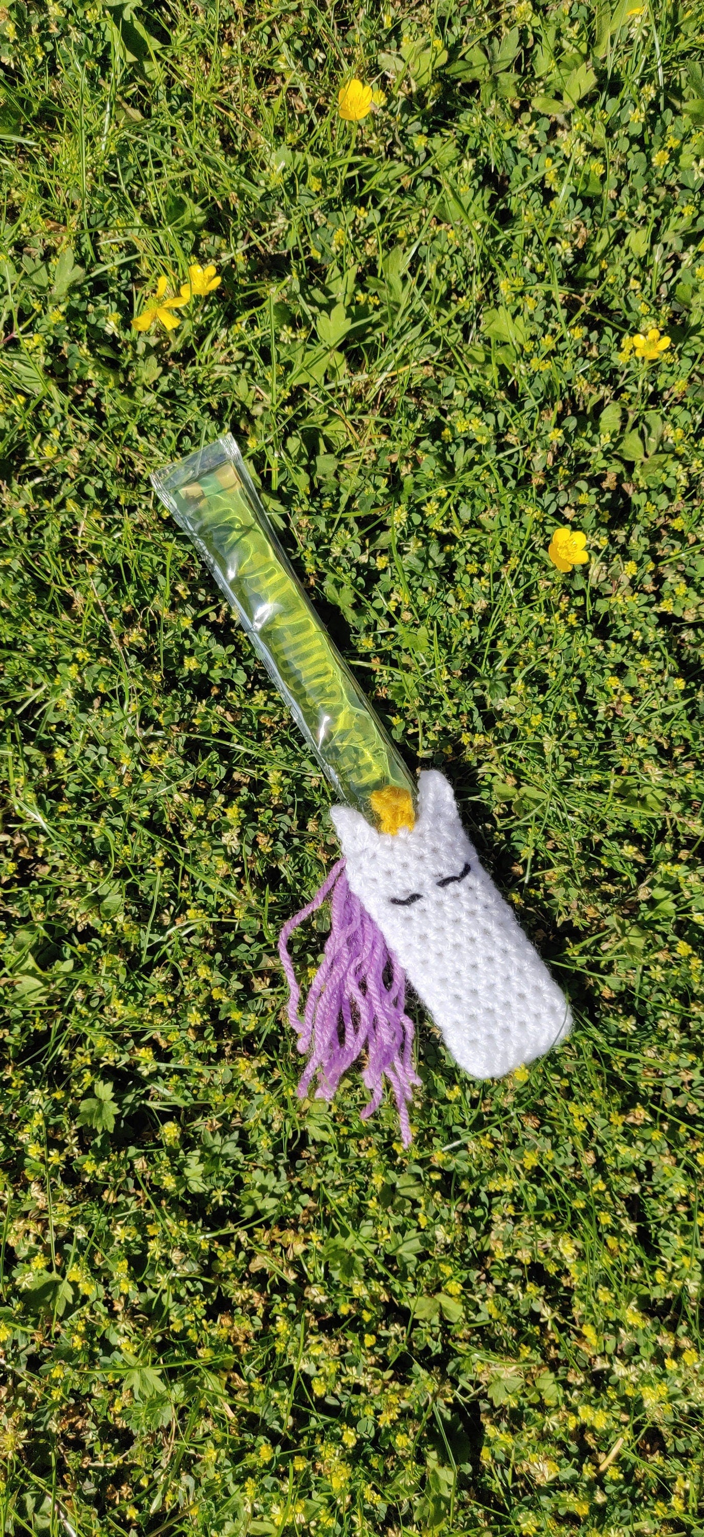Unicorn Ice Pop Holder, Unicorn Gift, Summer Gift, Popsicle Holder, Cold Hand Unicorn, Crochet Purple Unicorn Mane, Summer Party Favour Girl