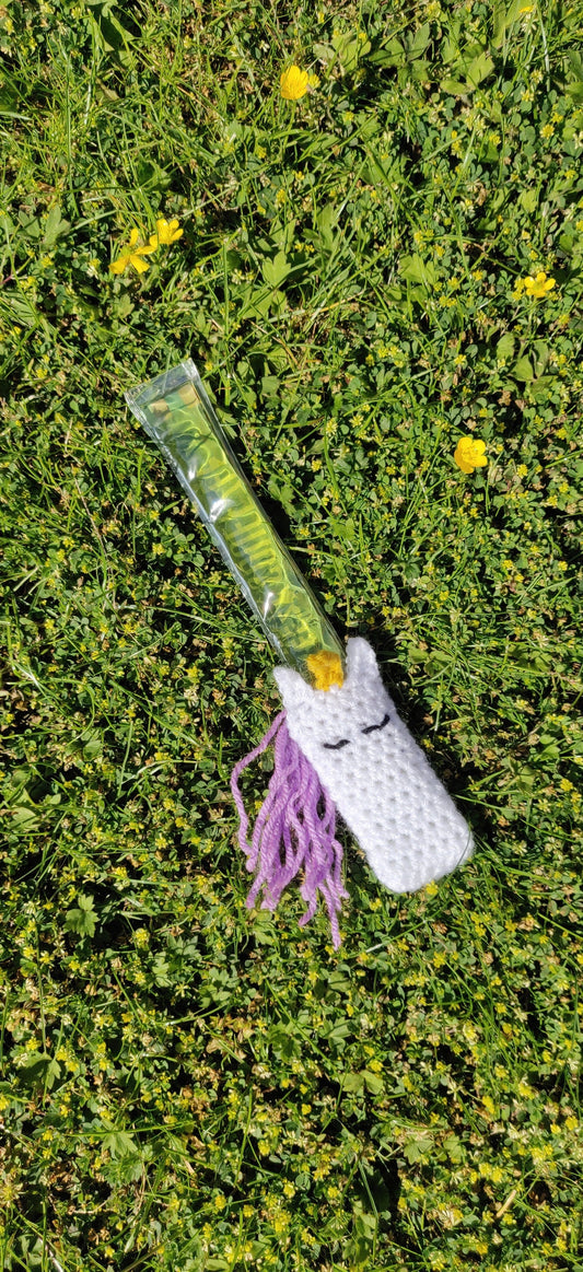 Unicorn Ice Pop Holder, Unicorn Gift, Summer Gift, Popsicle Holder, Cold Hand Unicorn, Crochet Purple Unicorn Mane, Summer Party Favour Girl