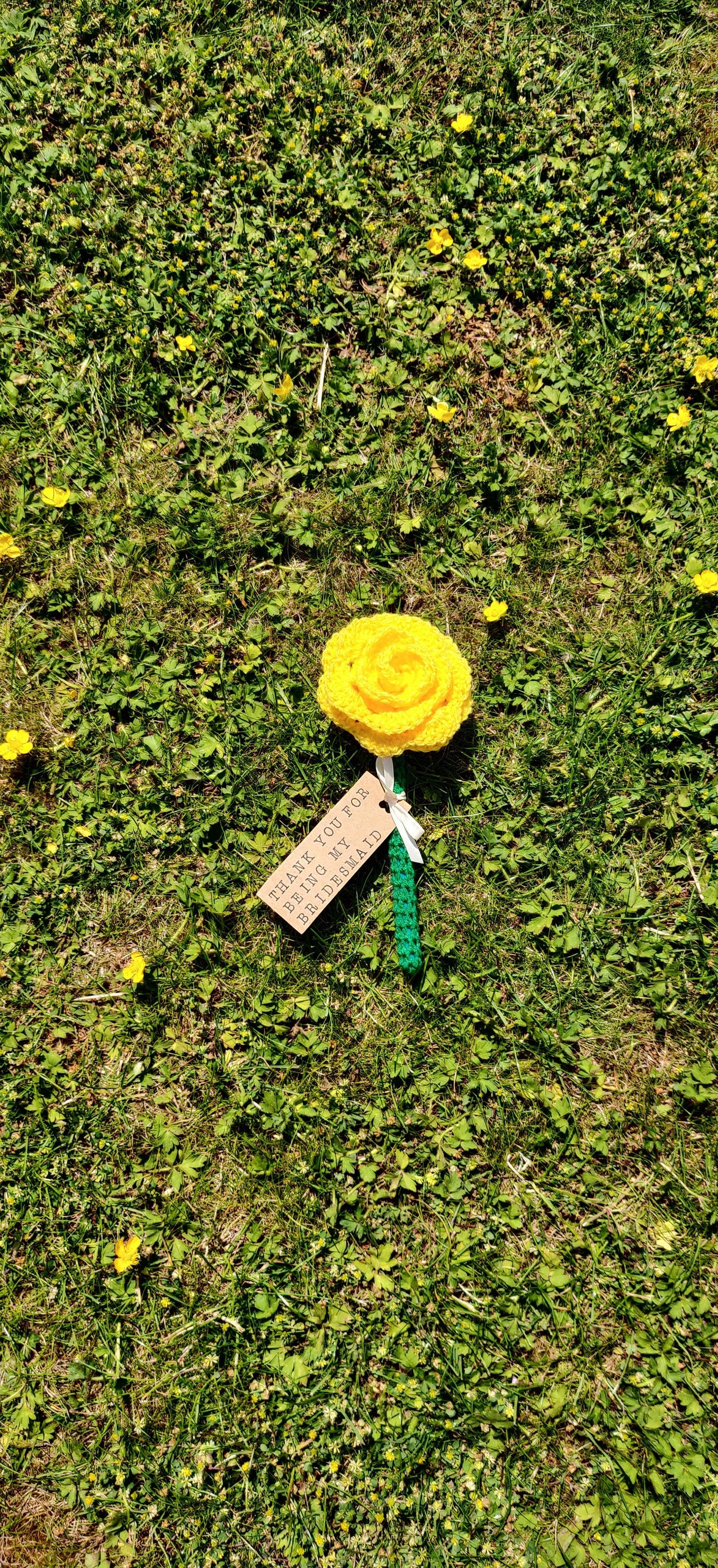 Thank You for Being my Bridesmaid Gift, Yellow Rose Gift, Keepsake Gift, Gift for Friends, Personalised Bridesmaid or Maid Of Honour Gift