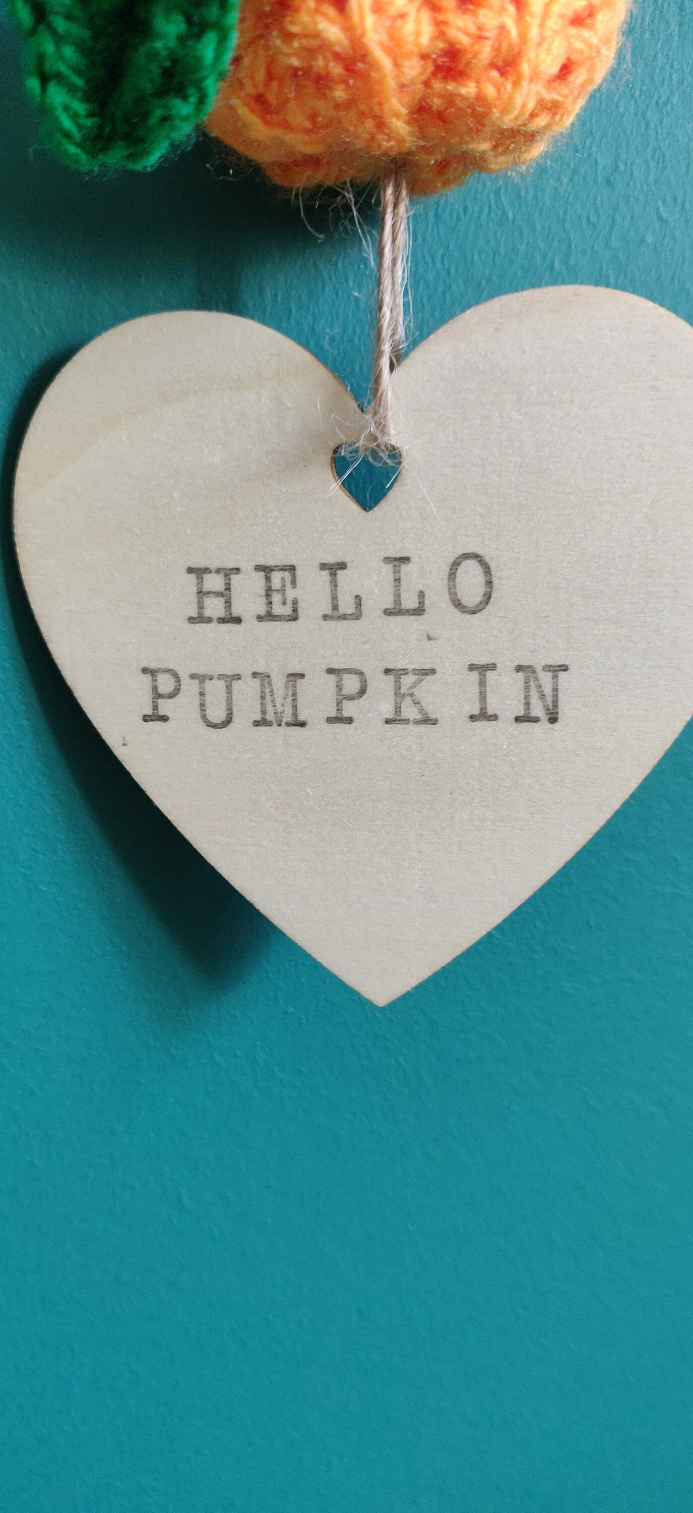 Hello Pumpkin Sign, Hanging Decoration, Fall Decor, Mini Pumpkin Sign, Crochet Pumpkin, Personalised Sign, Halloween Decor, Tiered Tray
