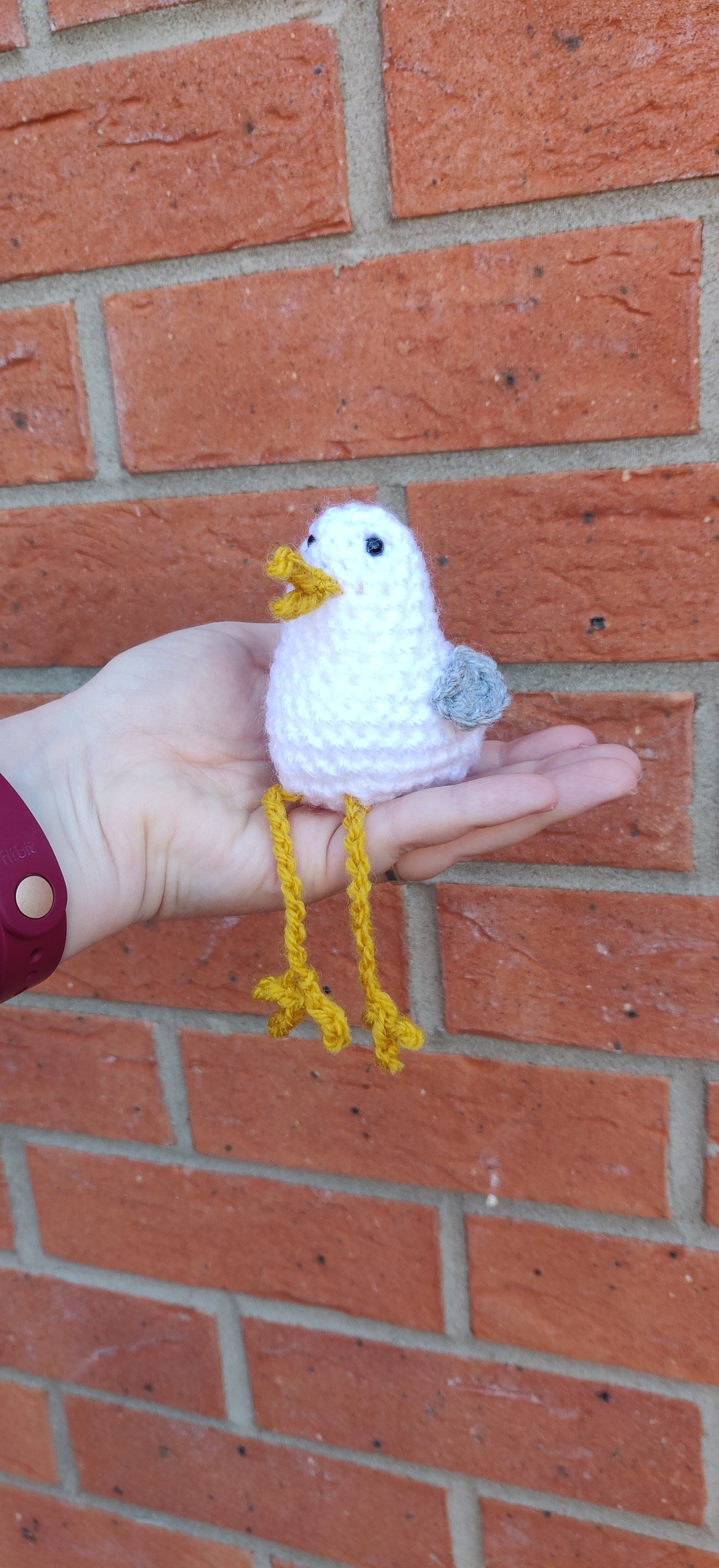 Crochet Seagull Shelf Sitter, Beach Decor, Caravan Ornament